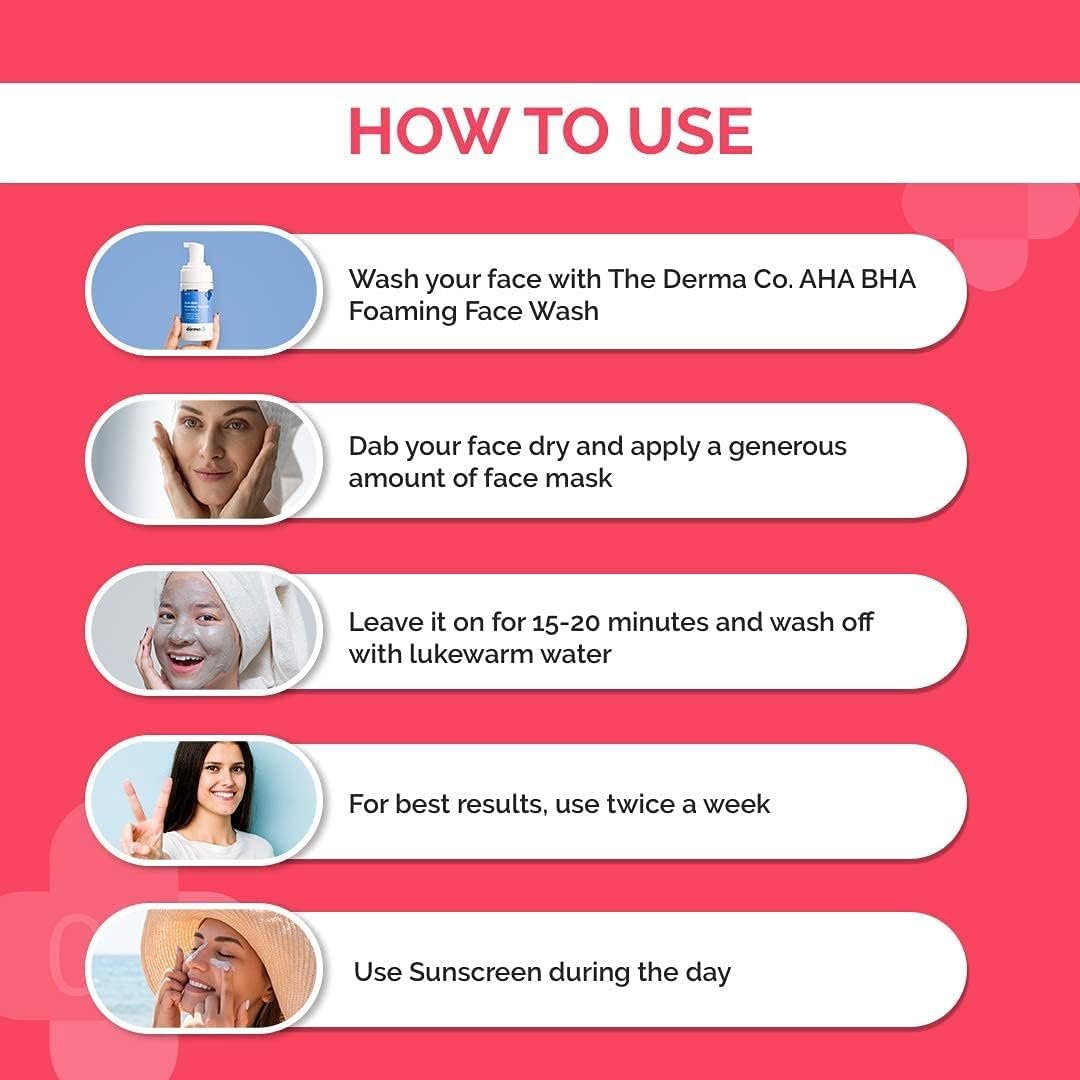 The Derma Co 2% Salicylic Acid Clay Face Mask for Men and Women for Acne & Blemish Prone Skin - 50 g(dermaco) thumbnail