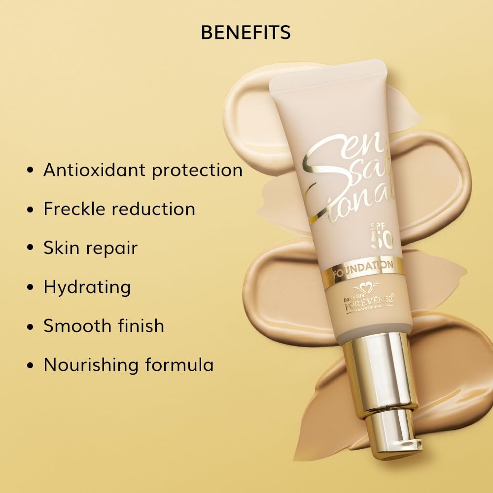Daily Life Forever52 Sensational SPF 50+ Foundation (Biscuit-06, 30ML) Enriched with Hyalorinic Acid. Niacinamide and Vitamin E| Upto 12Hrs Longlasting Radiant Finish thumbnail