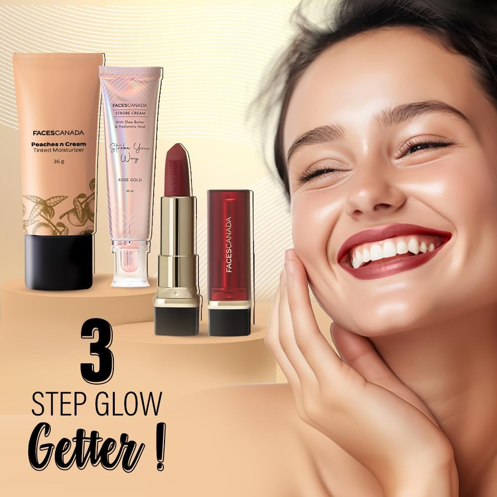 FACES CANADA Peaches N Cream Tinted Moisturizer - Light 01, 35 g | Soft Peachy, Natural Glow | Lightly Tinted BB Cream | thumbnail
