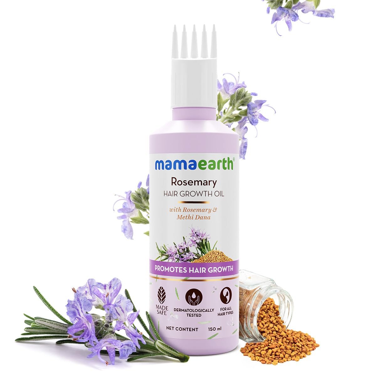 Mamaearth Rosemary Hair Growth Oil with Rosemary & Methi Dana for Promoting Hair Growth - 150 ml thumbnail