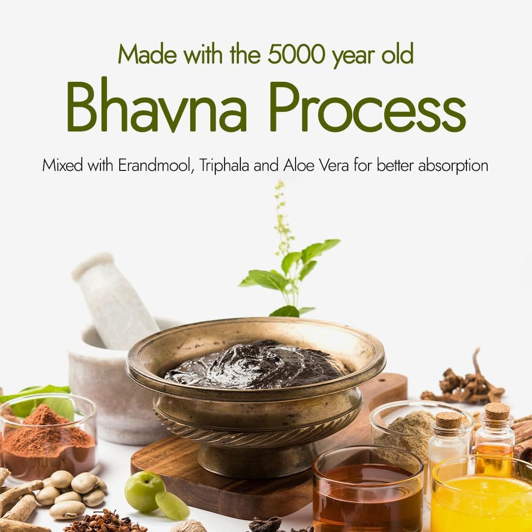 Kapiva Shilajit/Shilajeet Energy 60 Capsules | Made with 100% Pure Shilajit | For All Day Energy & Stamina | With Ashwagandha,Gokshura | Contains 12 Vitamins & 13 Minerals thumbnail