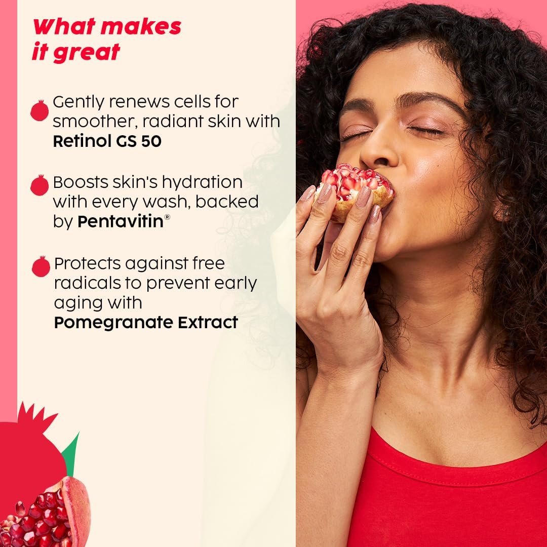 PLIX- THE PLANT FIX Pomegranate Youth Renewal Juicy Face Wash Cleanser | Youthful Glow | Hydration | Smooth & Soft Texture | Retinol GS 50 | Pentavitin | Safe for Daily Use | For Men & Women thumbnail