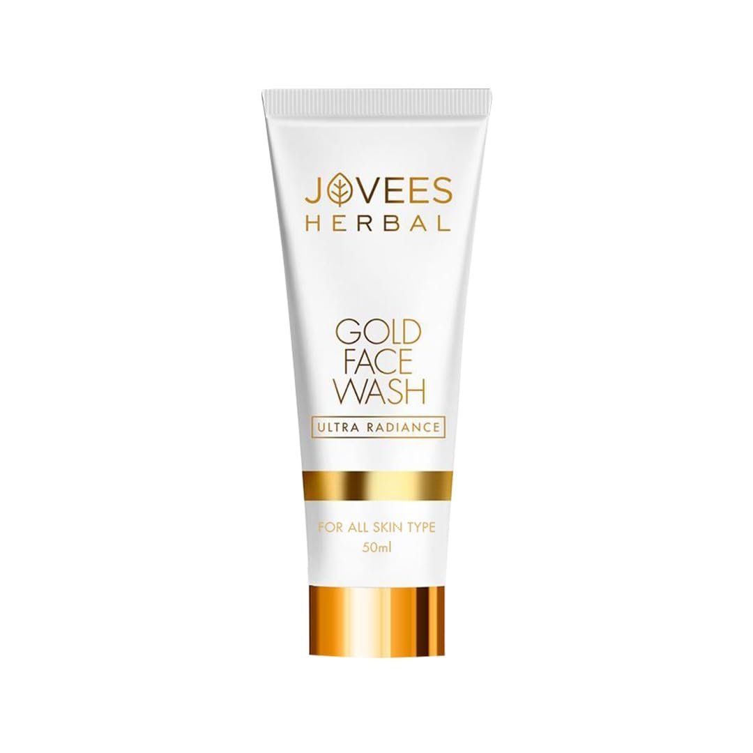 Jovees Herbal Ultra Radiance Gold Face Wash Gives Clear, Nourished & Hydrated Skin, Reduce Dark Spot And Improves Skin Texture | For All Skin Types 50ml