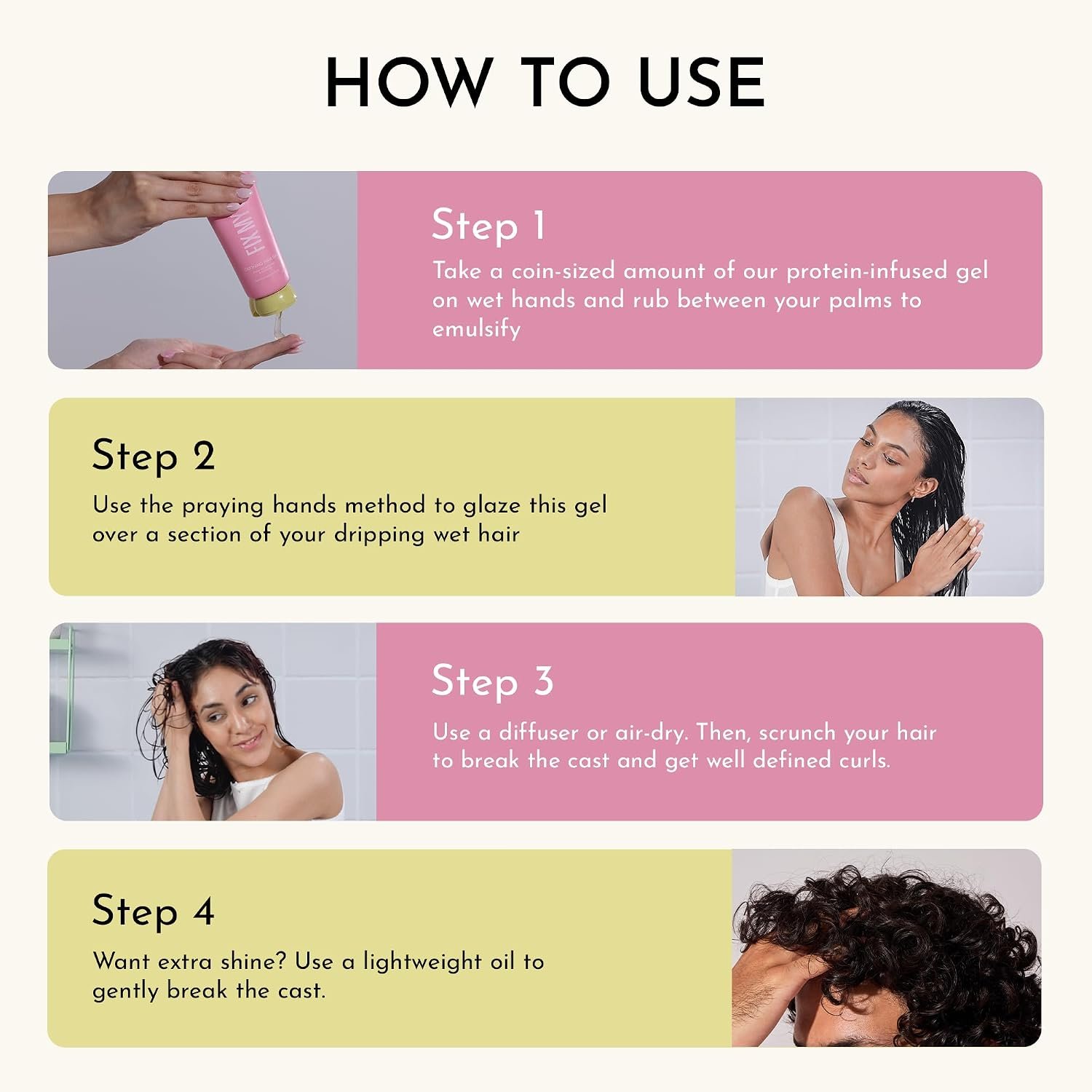Fix My Curls, Curl Defining Hair Gel | Sunflower Oil & Keratin | For Curly, Wavy Hair| Strong Hold Curl Sculpting Gel|Anti-Frizz, Silicone Free| 100gm thumbnail