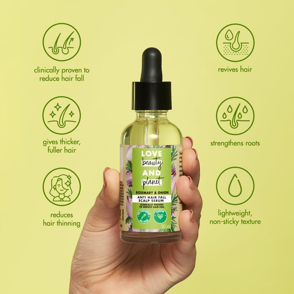Love Beauty and Planet Onion & Rosemary Anti-Hairfall Scalp Serum with Dynagen, Paraben-Free, 50ml thumbnail