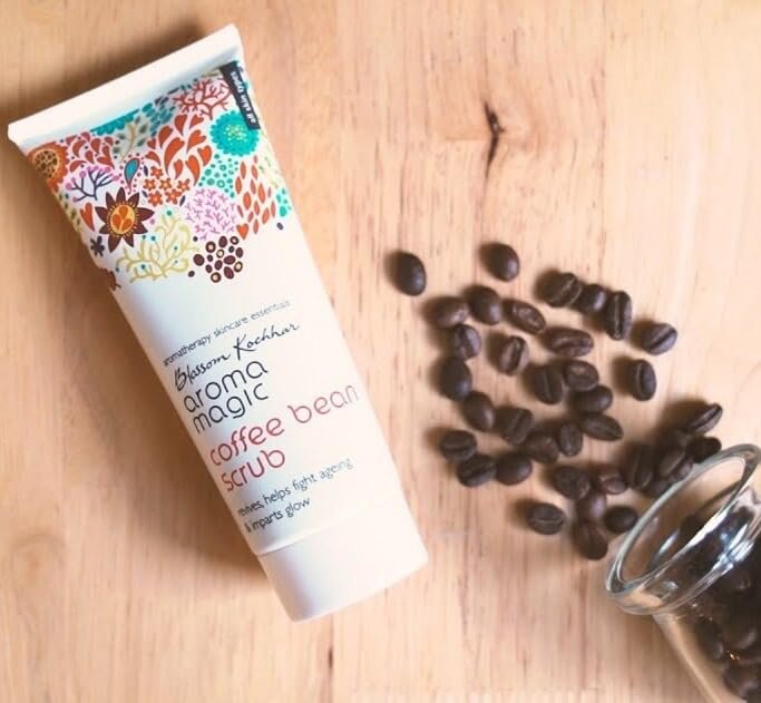 Aroma Magic Coffee Bean Scrub | Treats blackheads, brightens, clears pores, & protects skin With shea butter, olive oil, honey, lemongrass, juniper berry & grapefruit essential oil | 100ml thumbnail