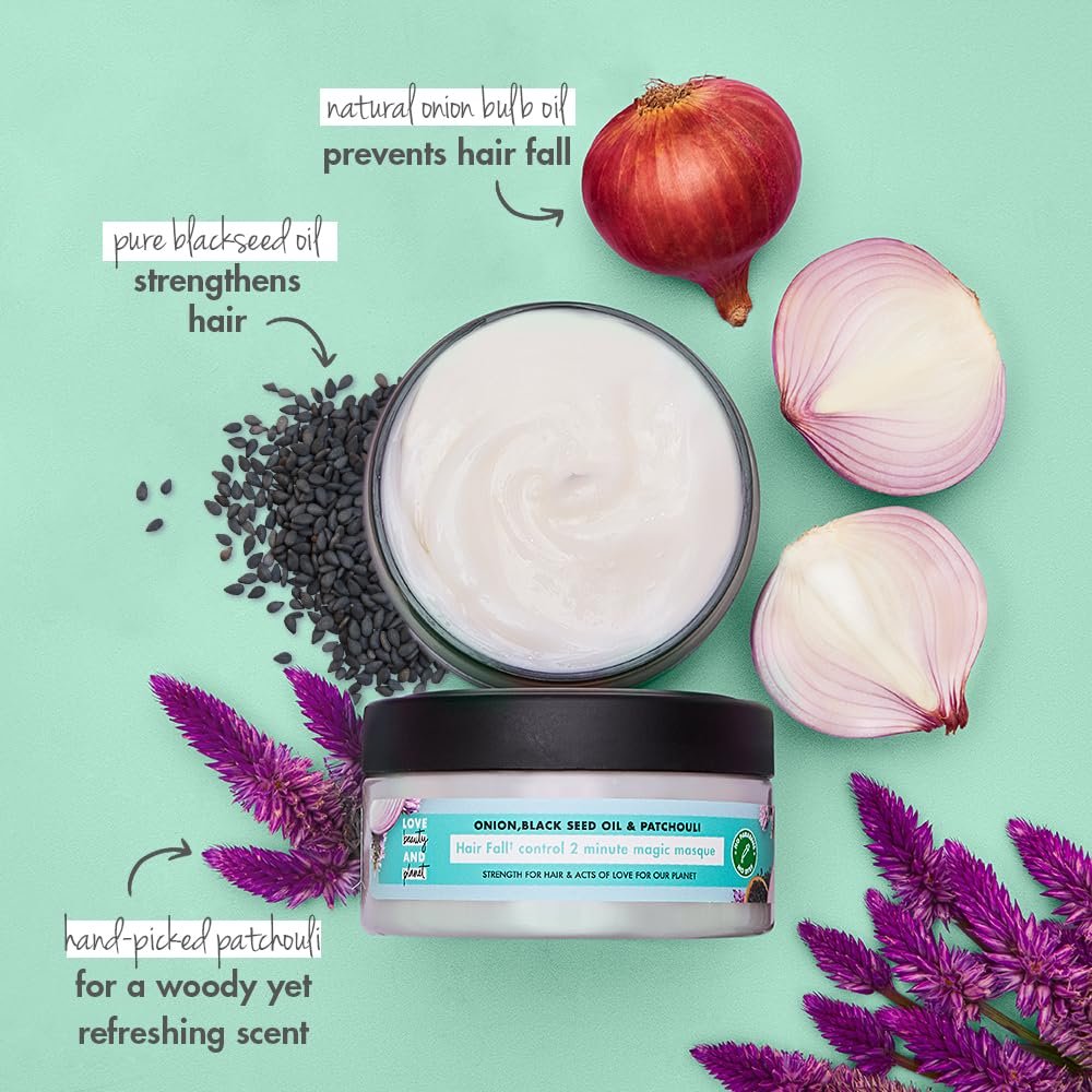 Love Beauty & Planet Onion, Black Seed & Patchouli Magic Mask for Hair Fall ControlINo Sulfates,No Paraben|200ml thumbnail