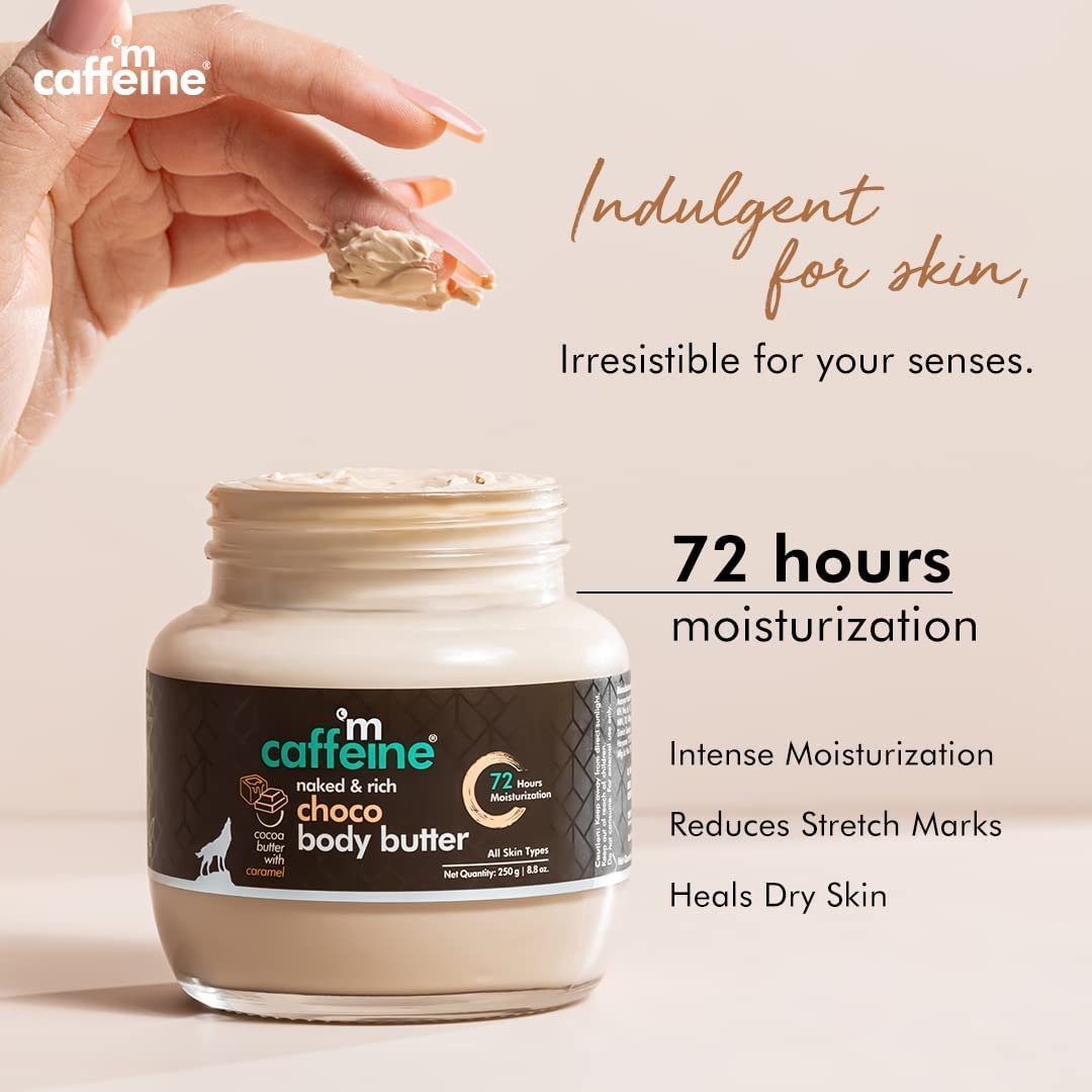 mCaffeine Body Butter For Dry Skin For Both Women And Men (250Gm) | Shea Butter Moisturizer With Cocoa Butter & Caffeine | v thumbnail