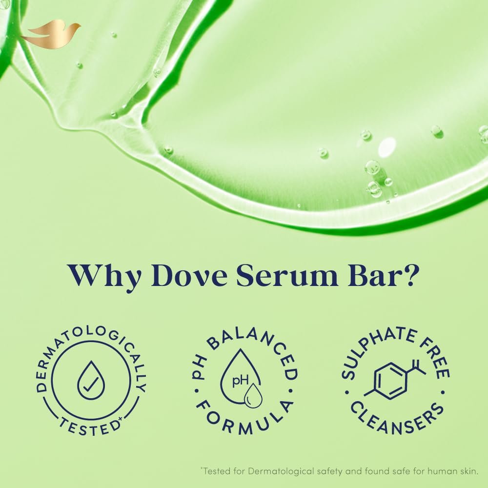 Dove Serum Bar with Hydration Serum | Fresh Hydrate Beauty Bar for Gentle Cleansing & Moisturized Skin | 125g x 3 (375g) thumbnail