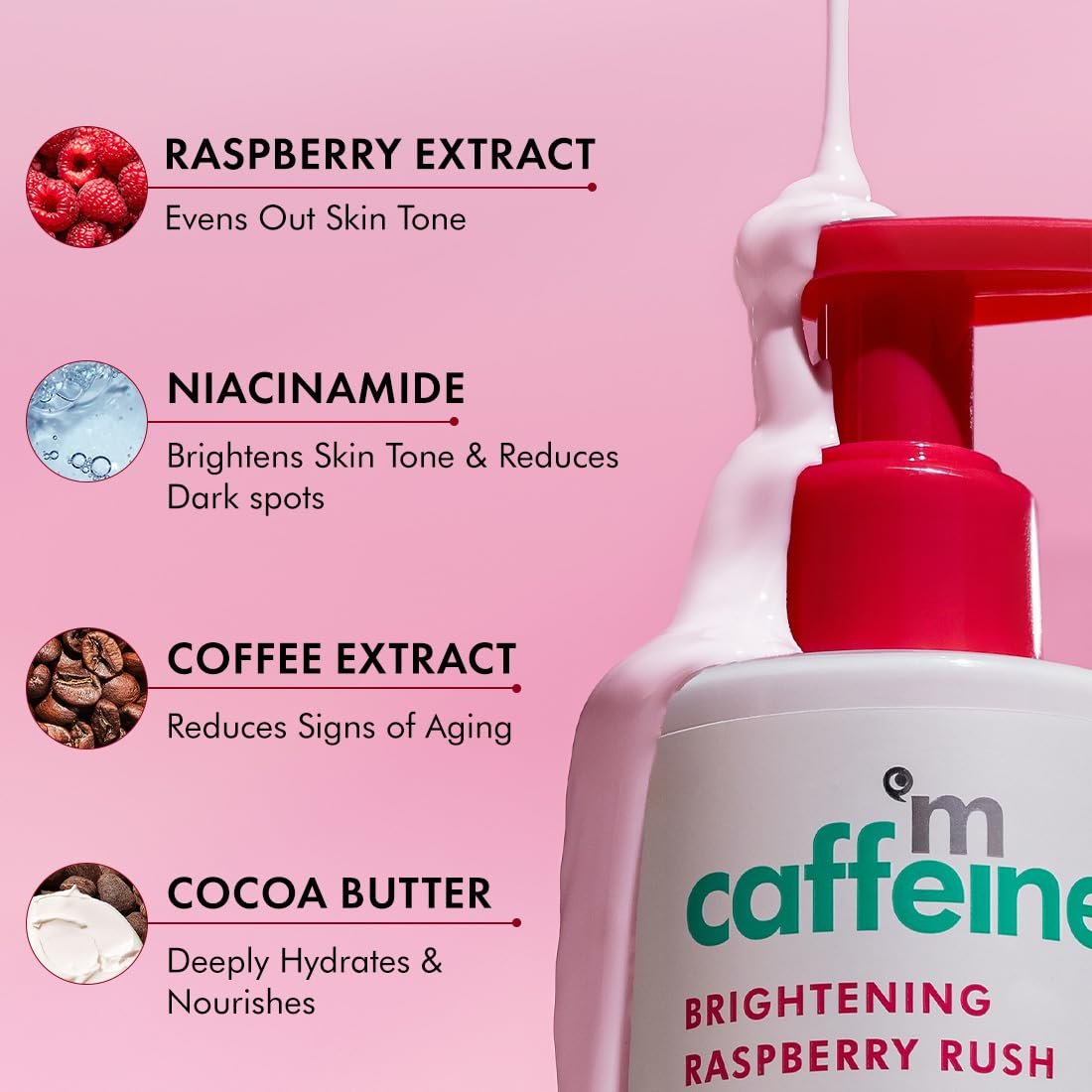 mCaffeine SPF 50 PA+++ Body & Brightening Sunscreen Lotion 200ml | Instant Cooling & De-Tan with Vitamin C & Niacinamide | Deep Hydrating Moisturizer for Summer & Dry Skin | thumbnail