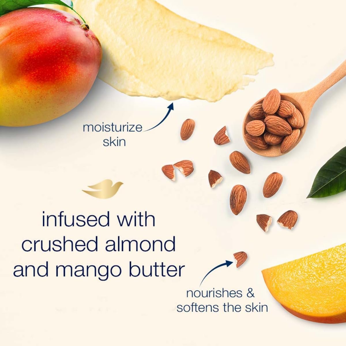 Dove Exfoliating Body Polish Scrub with Crushed Almond & Mango Butter – 298g | Gentle Exfoliation & Moisturization for Dry Skin | Sulfate-Free Formula for Soft, Smooth & Healthy-Looking Skin thumbnail