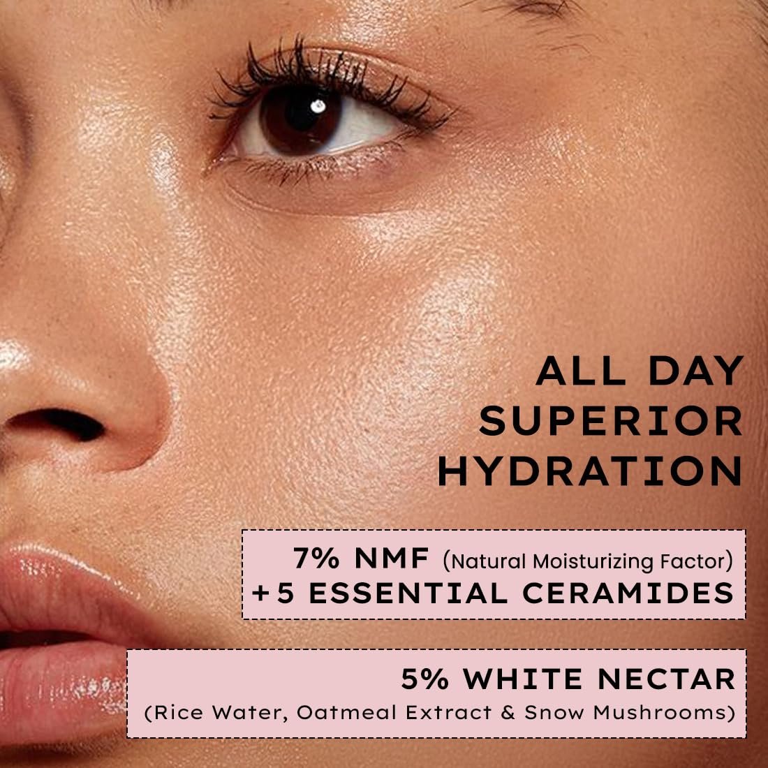 Hyphen 7% Ceramides-NMF Milky Face Toner Essence | 5% Glass Skin Blend of Rice Water, Oatmeal & Snow Mushroom Extracts |Hydrates & Nourishes| Alcohol Free Toner| For All Skin Types - 100ml thumbnail