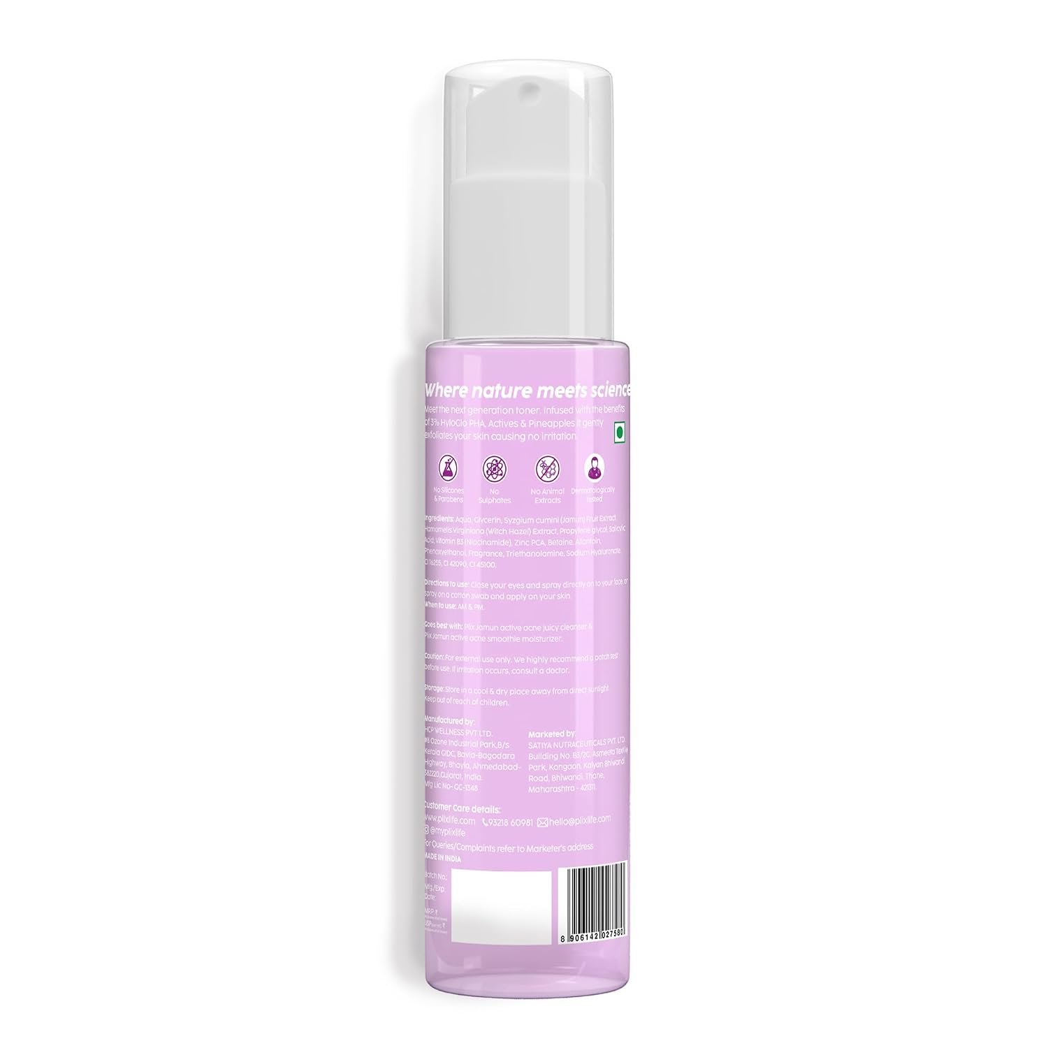 PLIX - THE PLANT FIX Jamun Clarifying Fruity Toner (150 Ml)|With Niacinamide & Jamun Extract|Targets Clogged Pores & Smoothens Skin|For Oily & Acne Prone Skin|Alcohol Free, For Women & Men thumbnail