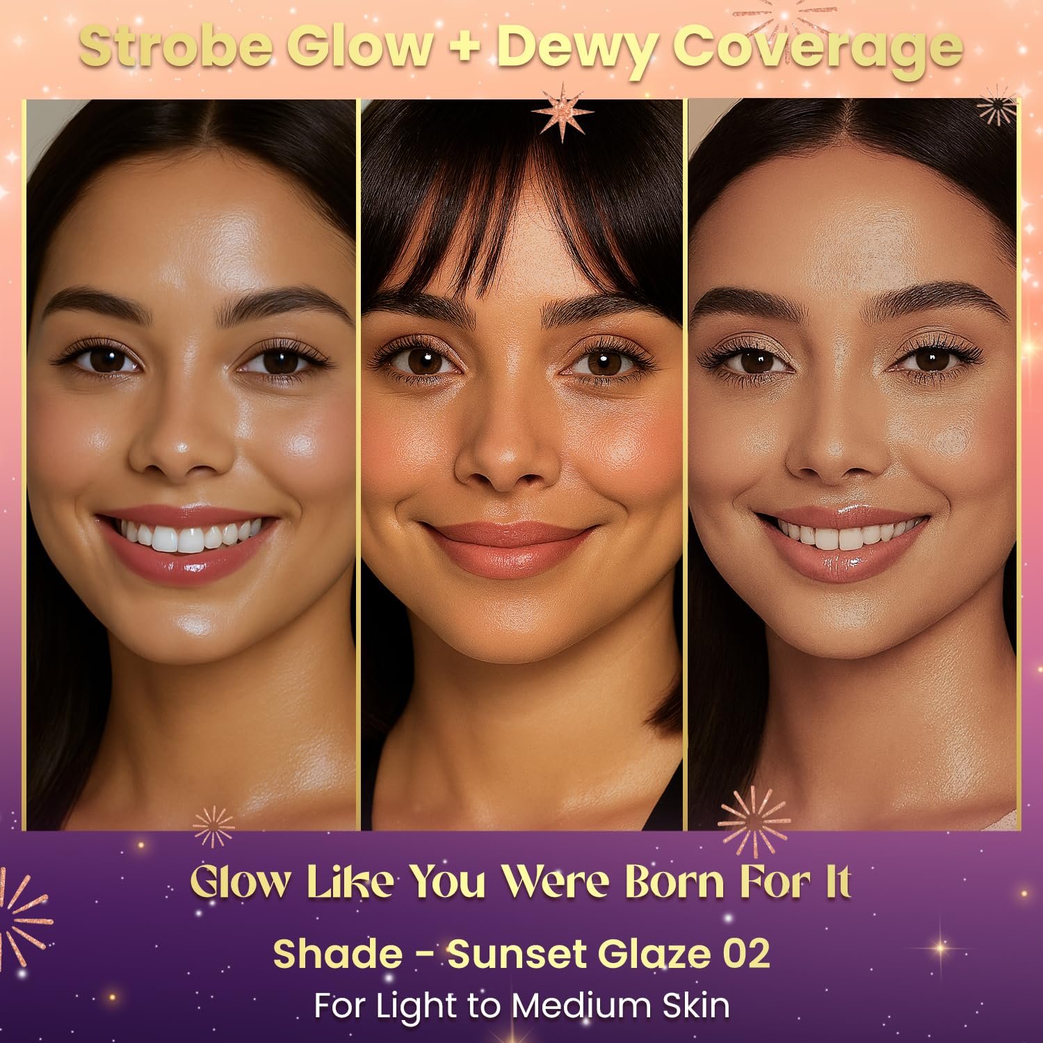 FACES CANADA Strobe CC Tint Mini - Sunset Glaze 02, 18ml | 5-in-1 Serum + Moisturizer + Primer + BB/CC Cream + Strobe Cream |    For Light to Medium Skin thumbnail