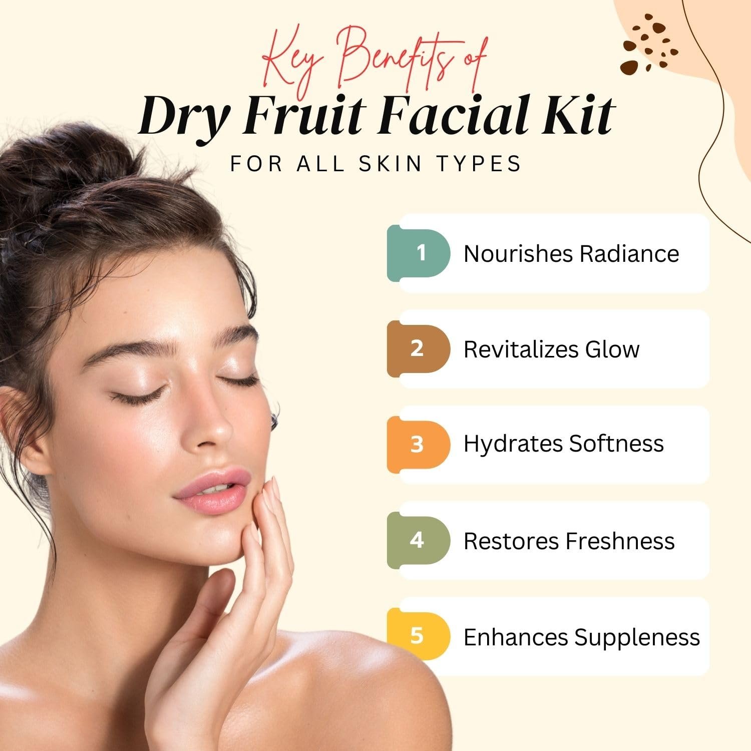 Aroma treasures one time use Dry Fruit Facial Kit for all skin type thumbnail
