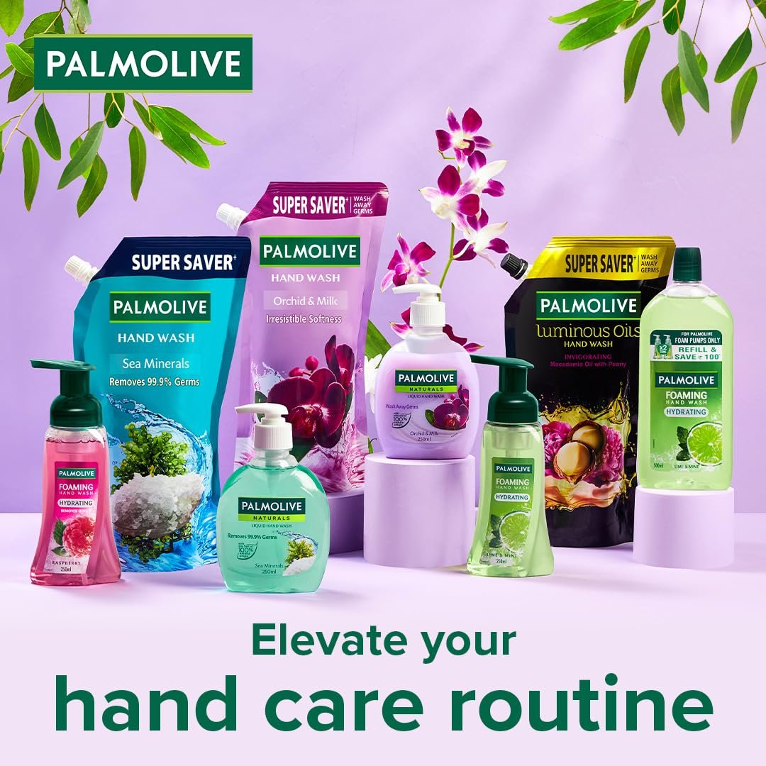 Palmolive Naturals Black Orchid & Milk Liquid Hand Wash, 250ml Dispenser Bottle, Wash Away Germs, Refreshing Fragrance, Multicolor, thumbnail