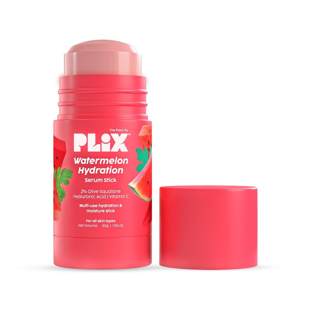 PLIX - THE PLANT FIX Watermelon Hydration Serum Stick (30g) for Instant Hydration, Long Lasting Moisturization | On the Go Moisturizer Stick for 24h Hydration | Light-weight & Quick absorbin