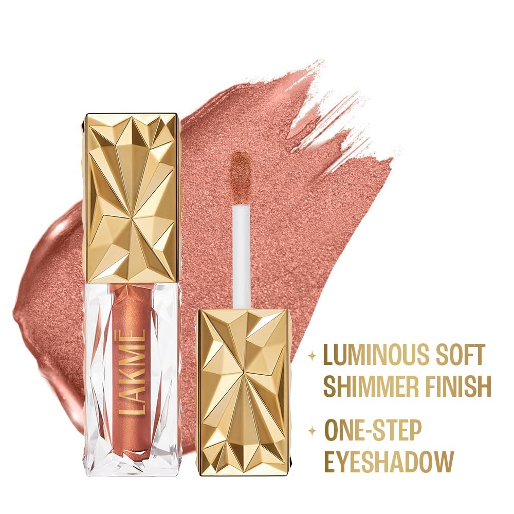 Lakme Be-jewel Satin Eye Tint |One-Step Liquid Eyeshadow | Air light Mousse Texture |Waterproof - 06 Sepia 4.5ml thumbnail