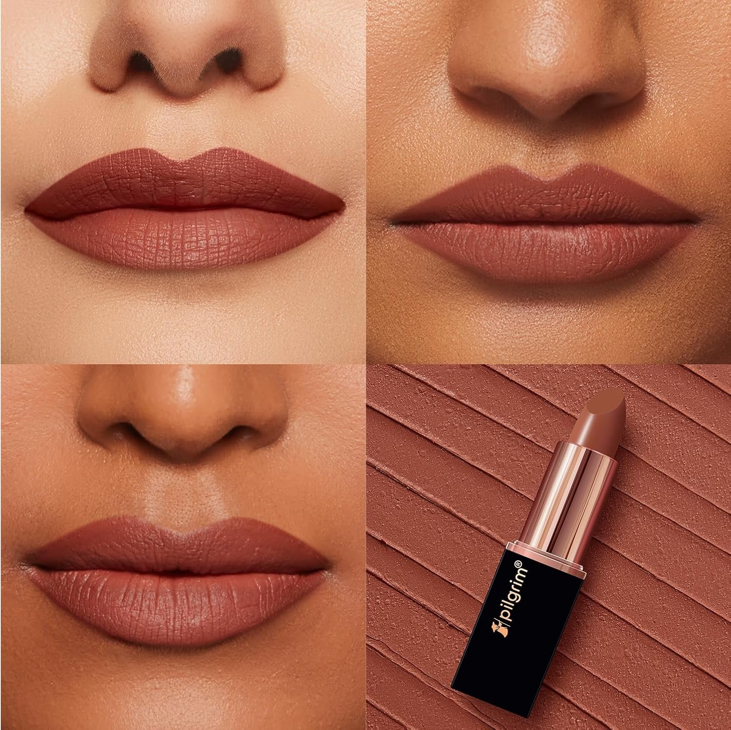 Pilgrim Matte Bullet Lipstick Intense Colour Transferproof & Smudgeproof Nude Kiss -31 thumbnail