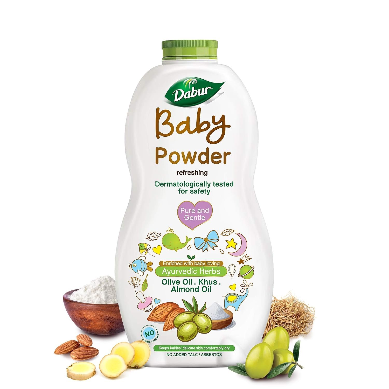 Dabur Baby Powder: Talc and Asbestos Free | With Oat Starch, Arrowroot Powder & Amba Haldi | Hypoallergenic & Dermatologically Tested with No Paraben & Phthalates - Pack of 150 g