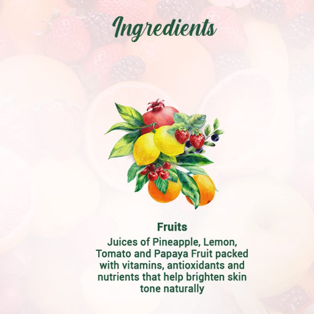 Biotique Fruit Brightening Depigmentation and Tan Removal Face Pack| Ayurvedic and Organically Pure| Tan Removal Face Pack for All Skin Types|100% Botanical Extracts| 75gm thumbnail