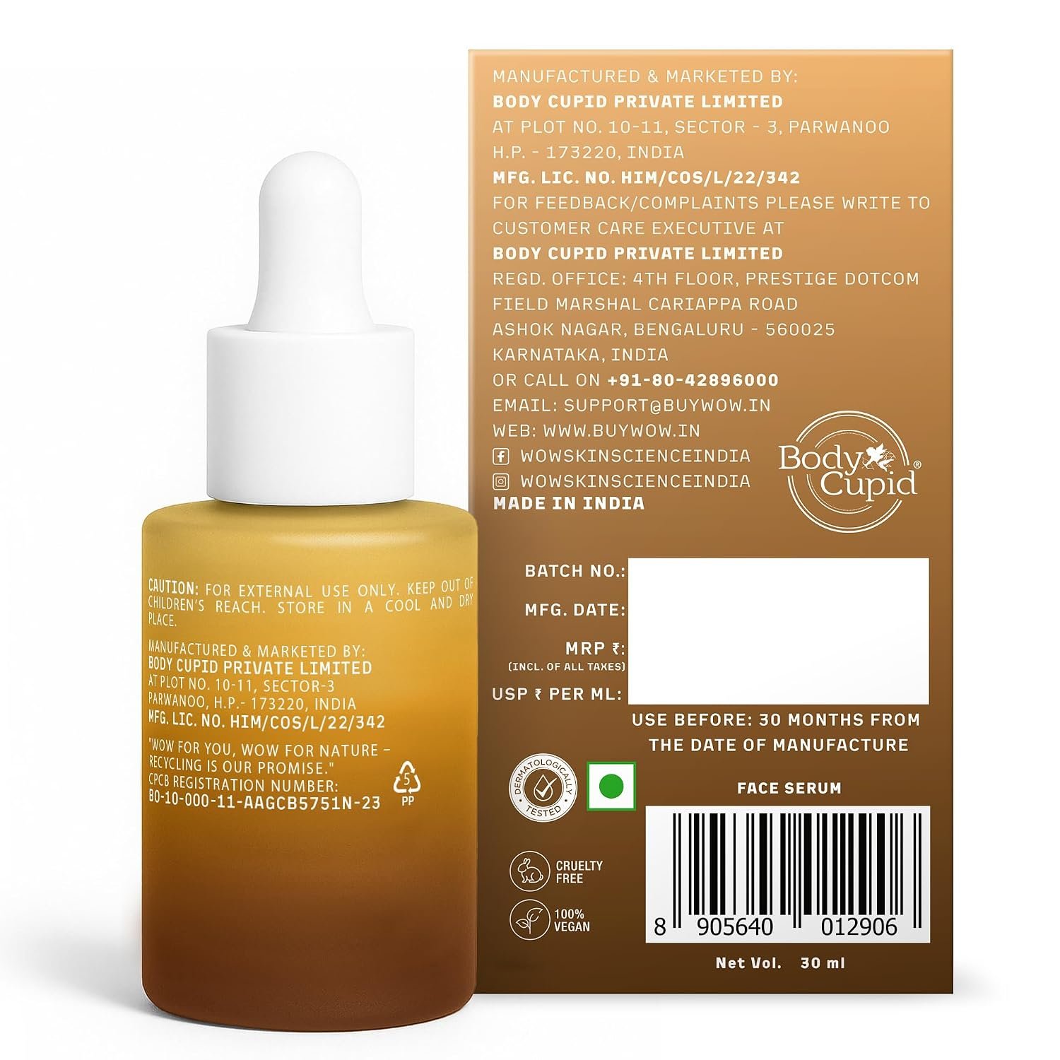 WOW Skin Science 2% Caffeine Advanced Face Serum | Caffeine + Green Tea + Aloe Vera | De‑Puffing, Dark Circle & Tired Skin Relief | Energising Under‑Eye & Face Serum 30ml thumbnail