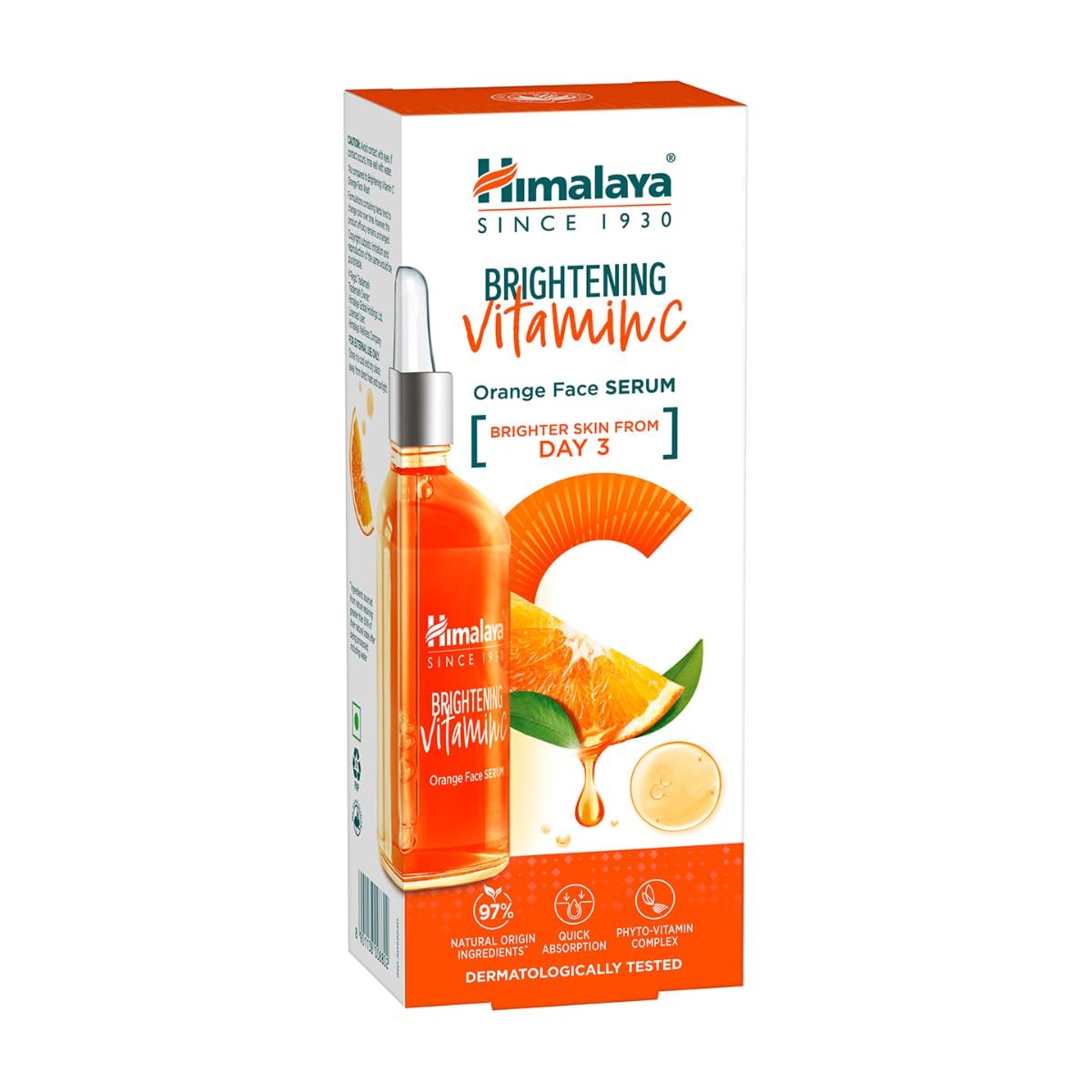Himalaya Brightening Vitamin C Orange Face Serum, 15 mL | With Vitamin C, Niacinamide & Hyaluronic Acid | Brighter Skin from Day 3 | Dermatologically Tested thumbnail