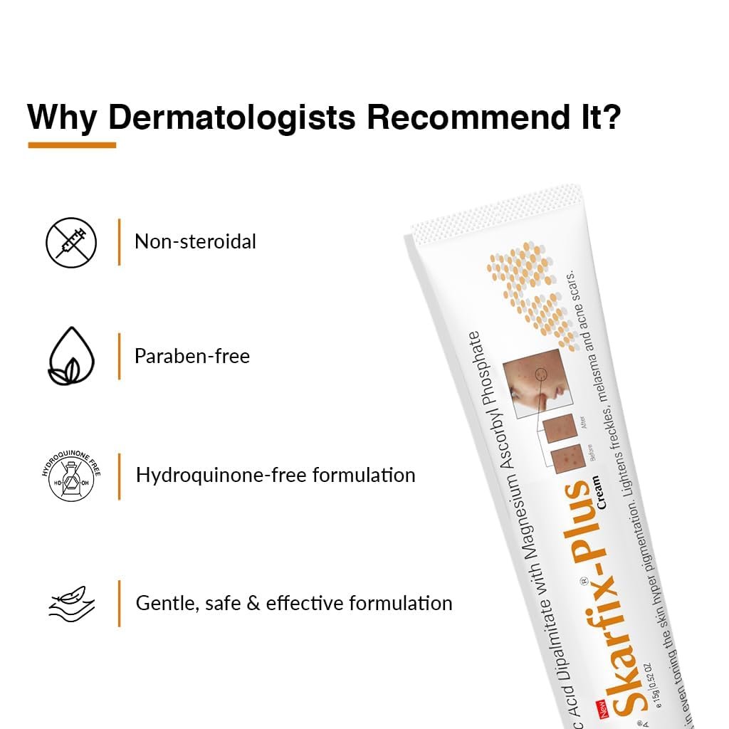 Fixderma 2% Kojic Acid + 1% Arbutin Skarfix-Plus Scar Removal Cream | Hyperpigmentation Removal Cream and Acne Scars Removal Cream | Helps to Reduce Melasma- 15 g thumbnail