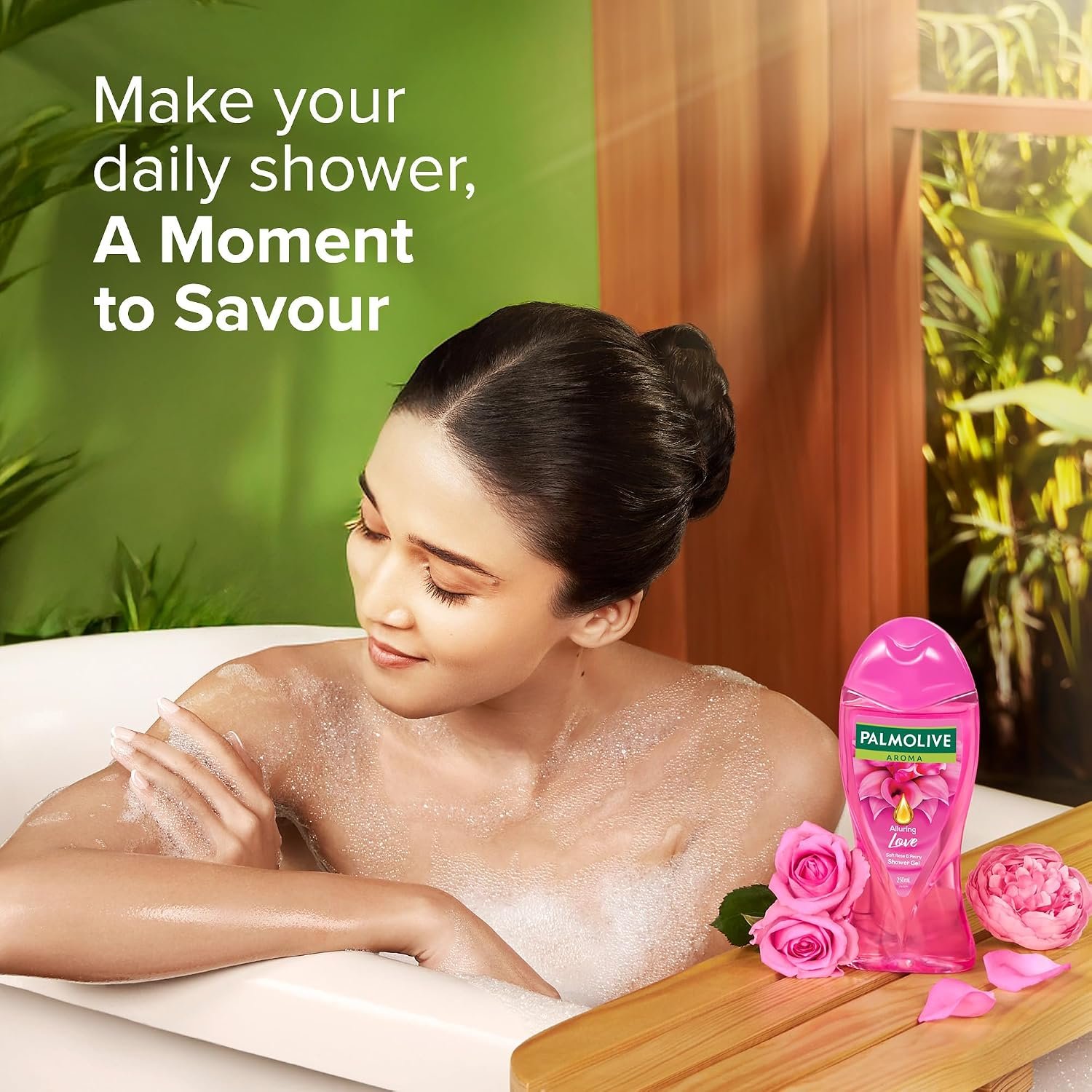 Palmolive Soft Rose & Peony Aroma Alluring Love Body Wash | Mood boosting fragrance | Brightening | For youthful, hydrated skin | No paraben & silicone, pH balanced, Body Wash 250ml thumbnail