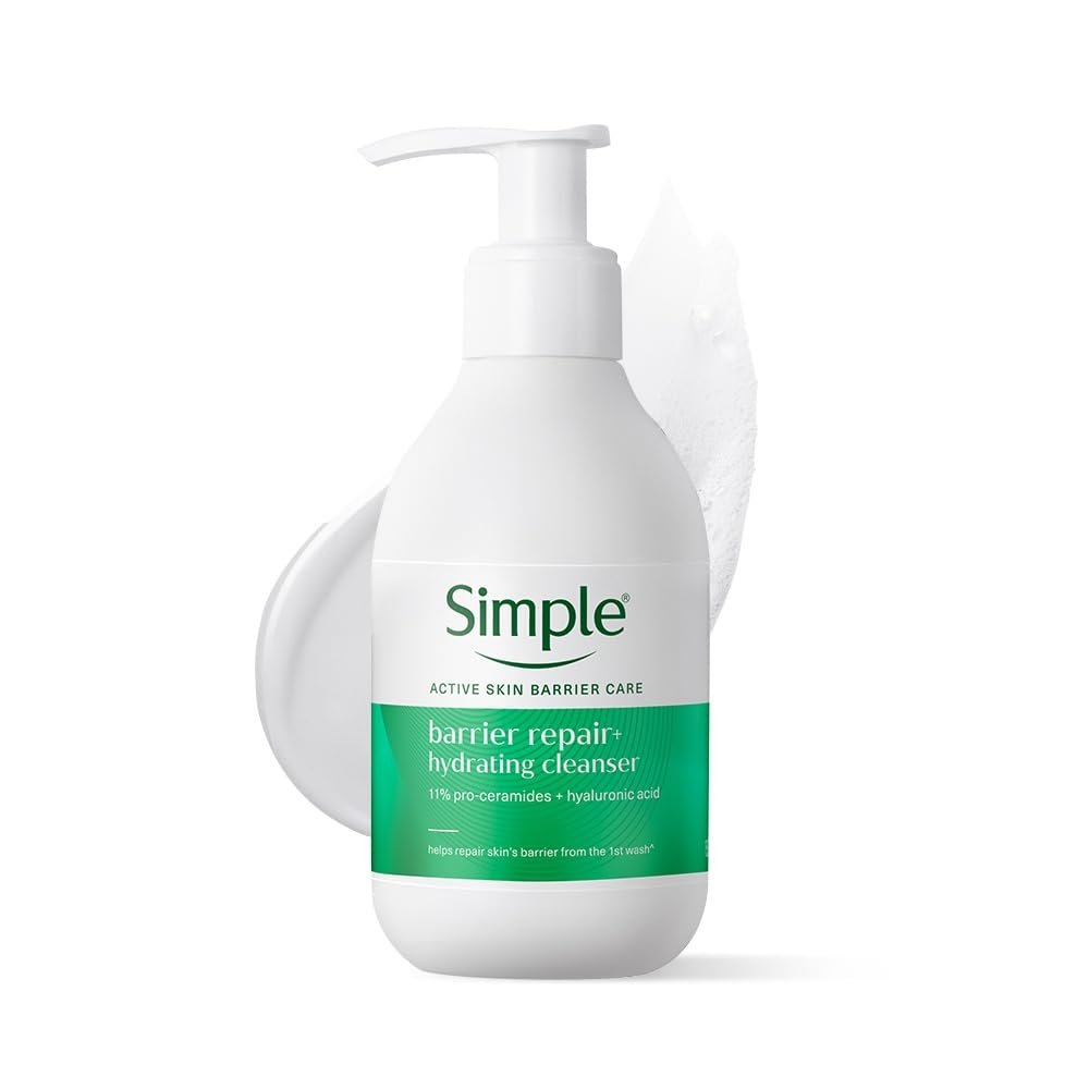 Simple Barrier Repair+, Hydrating Cleanser, Face Wash, 150ml, for Dry and Sensitive Skin, with 11% Ceramide Boosters, Soap-Free, for Women thumbnail