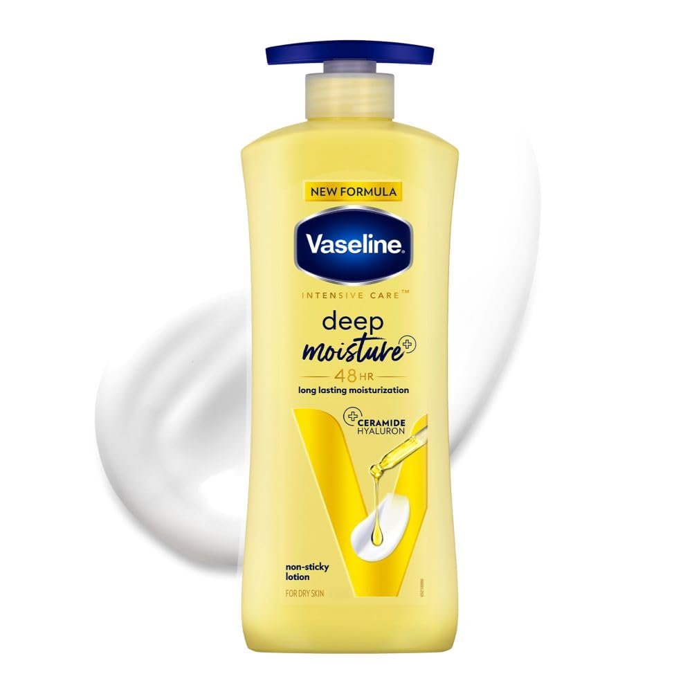 Vaseline Deep Moisture Body Lotion with Ceramide Hyaluron Fillers | 10X More Moisture for Cushion Soft Glowing Skin 600ml thumbnail