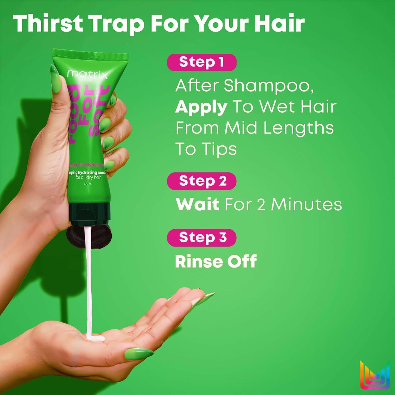 Matrix Professional Food For Soft Detangling Hydrating Conditioner for Dry, Dehydrated Hair | 5x More Hydration | 3 Days of Softness| with Hyaluronic Acid & Avocado Oil 100ml thumbnail