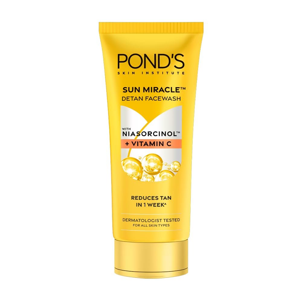 Pond's Detan Face Wash for Tan Removal in Just 7 Days | Contains Vitamin C and Niacinamide | Facewash for All Skin Types, 100gm thumbnail