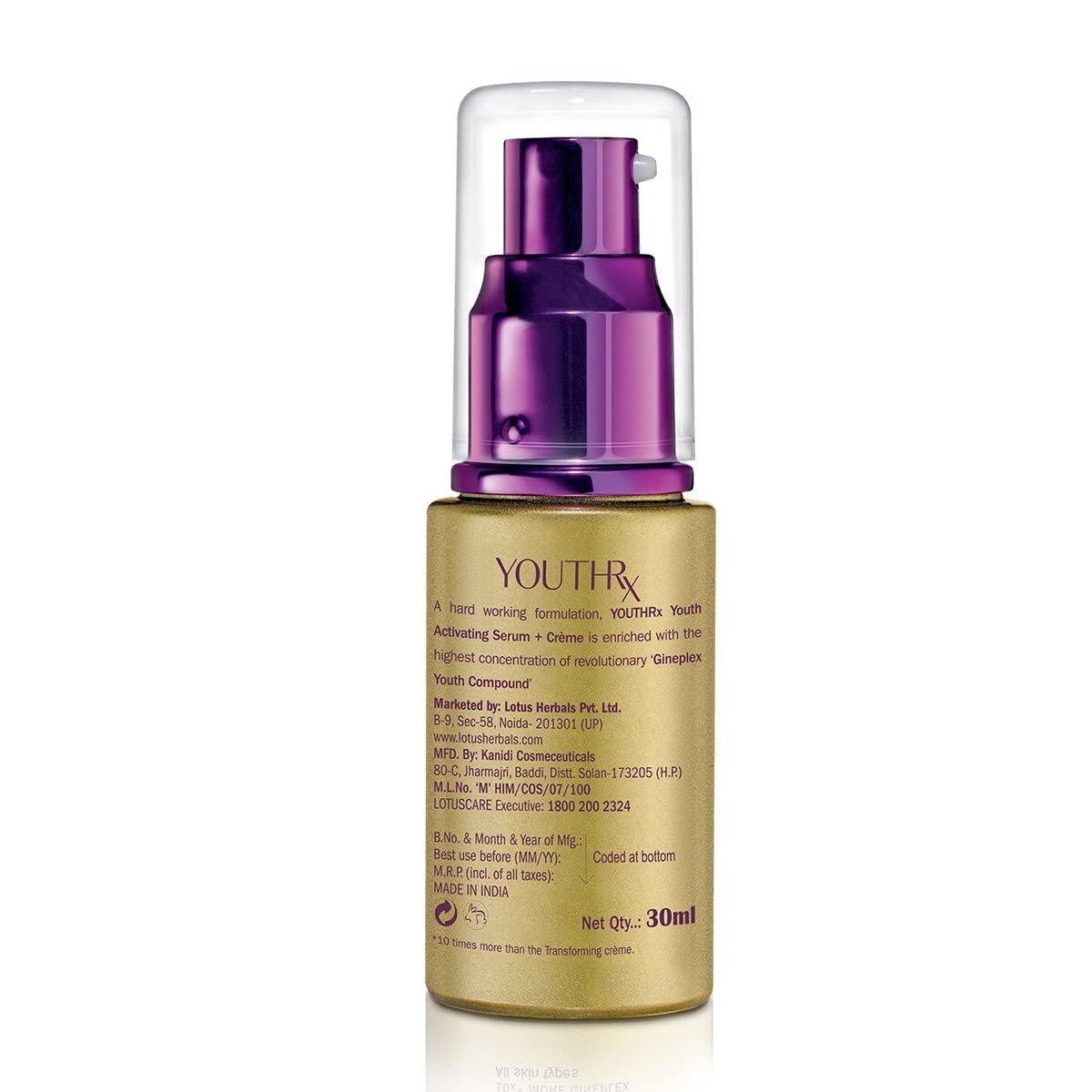 Lotus Herbals YouthRx Youth Activating Serum + Creme, 30ml thumbnail