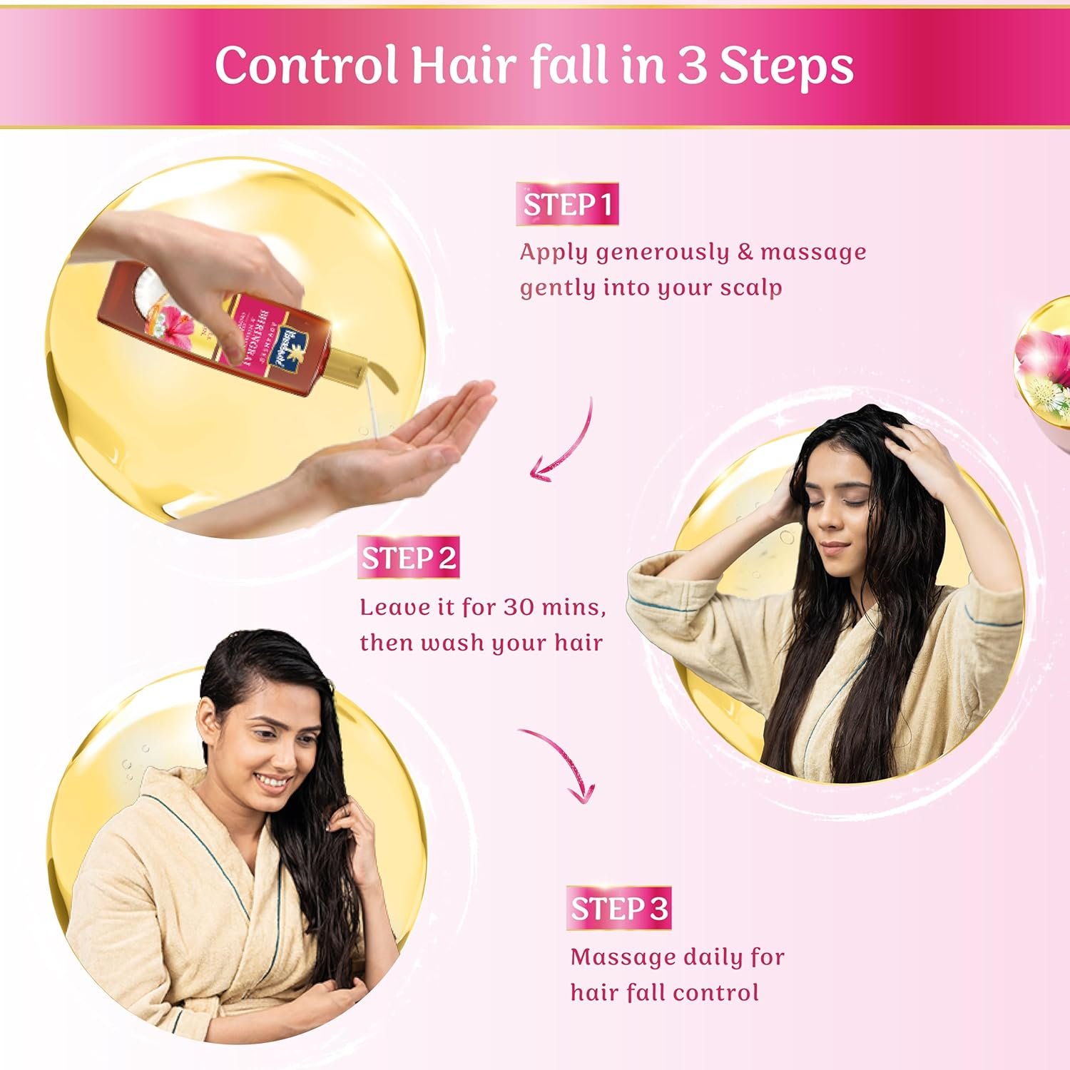 Parachute Advansed Bhringraj & Hibiscus enriched Coconut Hair Oil| Reduces Hair Fall| Suitable for All Hair Types |300ml thumbnail