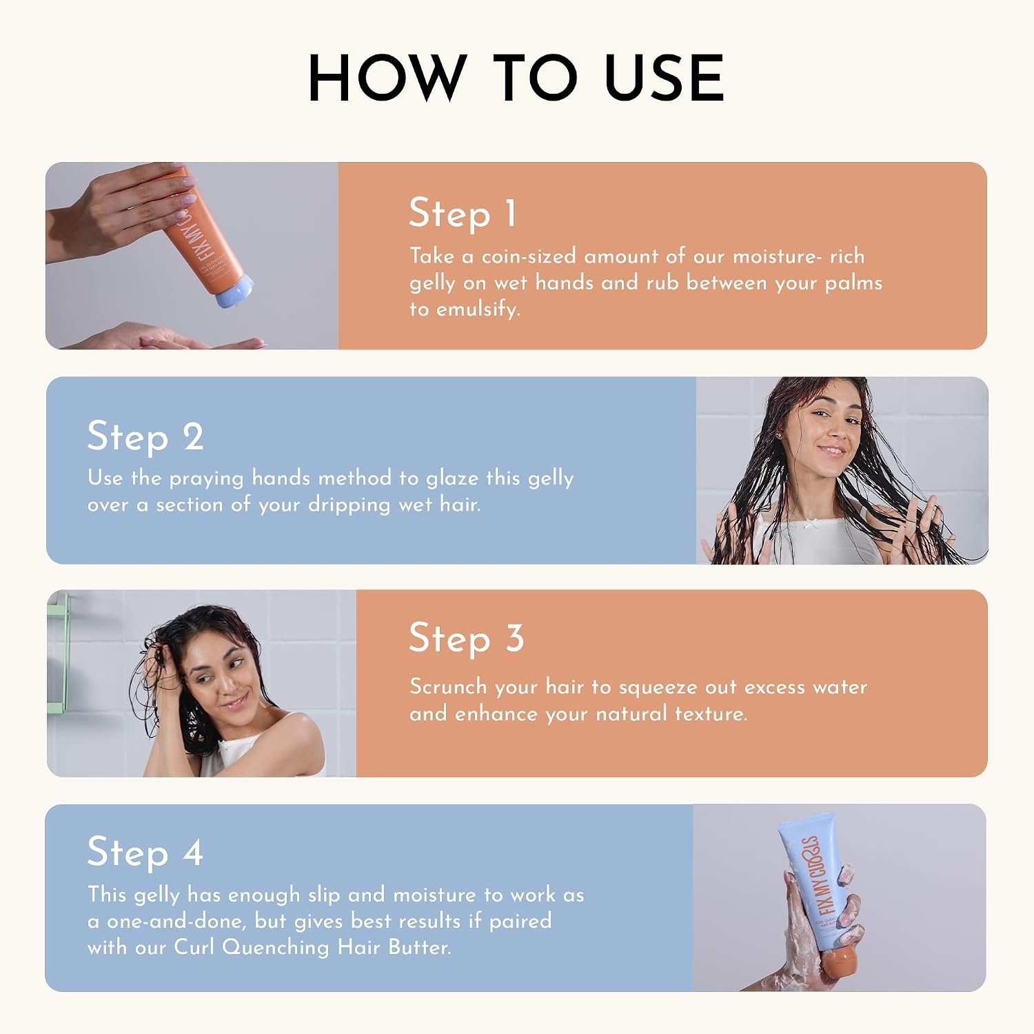 Fix My Curls Curl Quenching Flaxseed Gelly | Curl Definition | 200g A strong-hold styling gelly for defined, bouncy curls with lasting frizz control. thumbnail