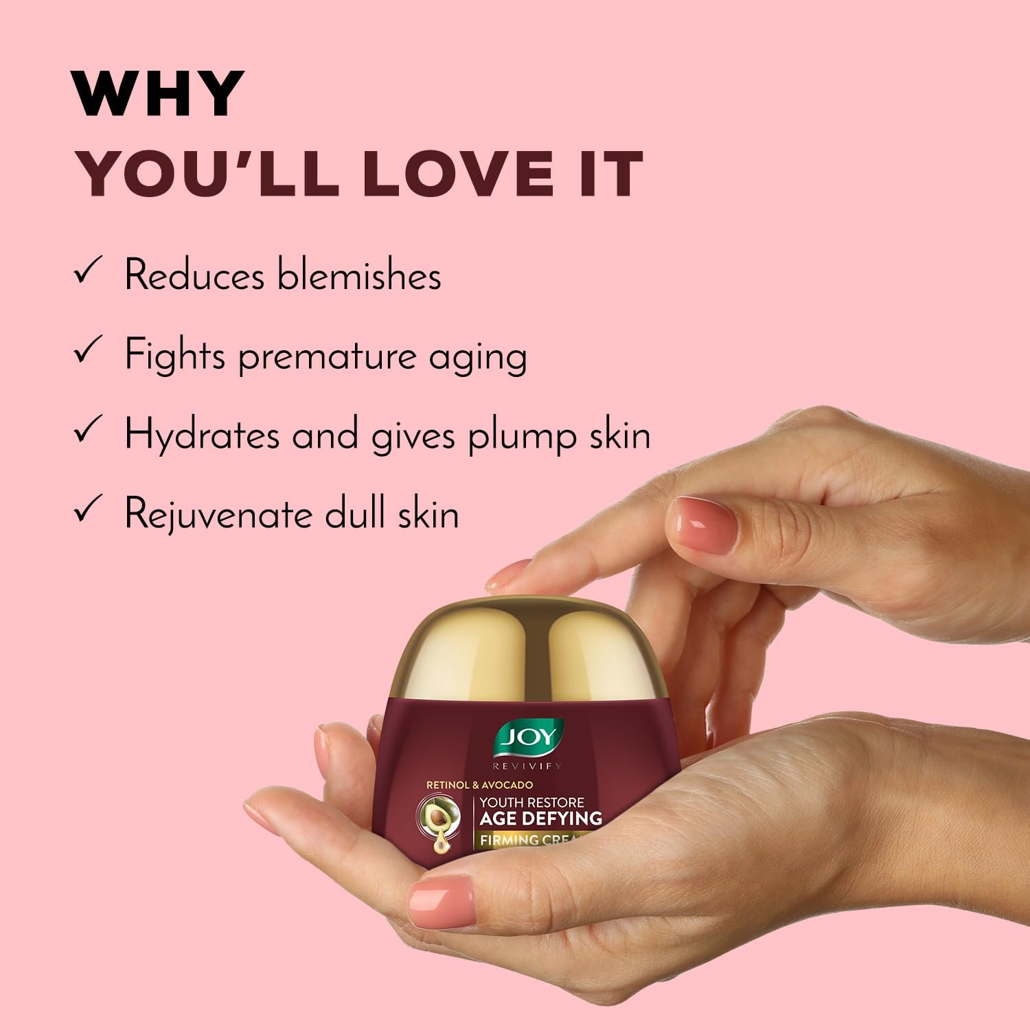 Joy Revivify Retinol & Avocado Youth Restore Age-Defying Firming Cream | Nourishing Moisturizer for Firmer, Smoother & Youthful-Looking Skin | 50ml thumbnail