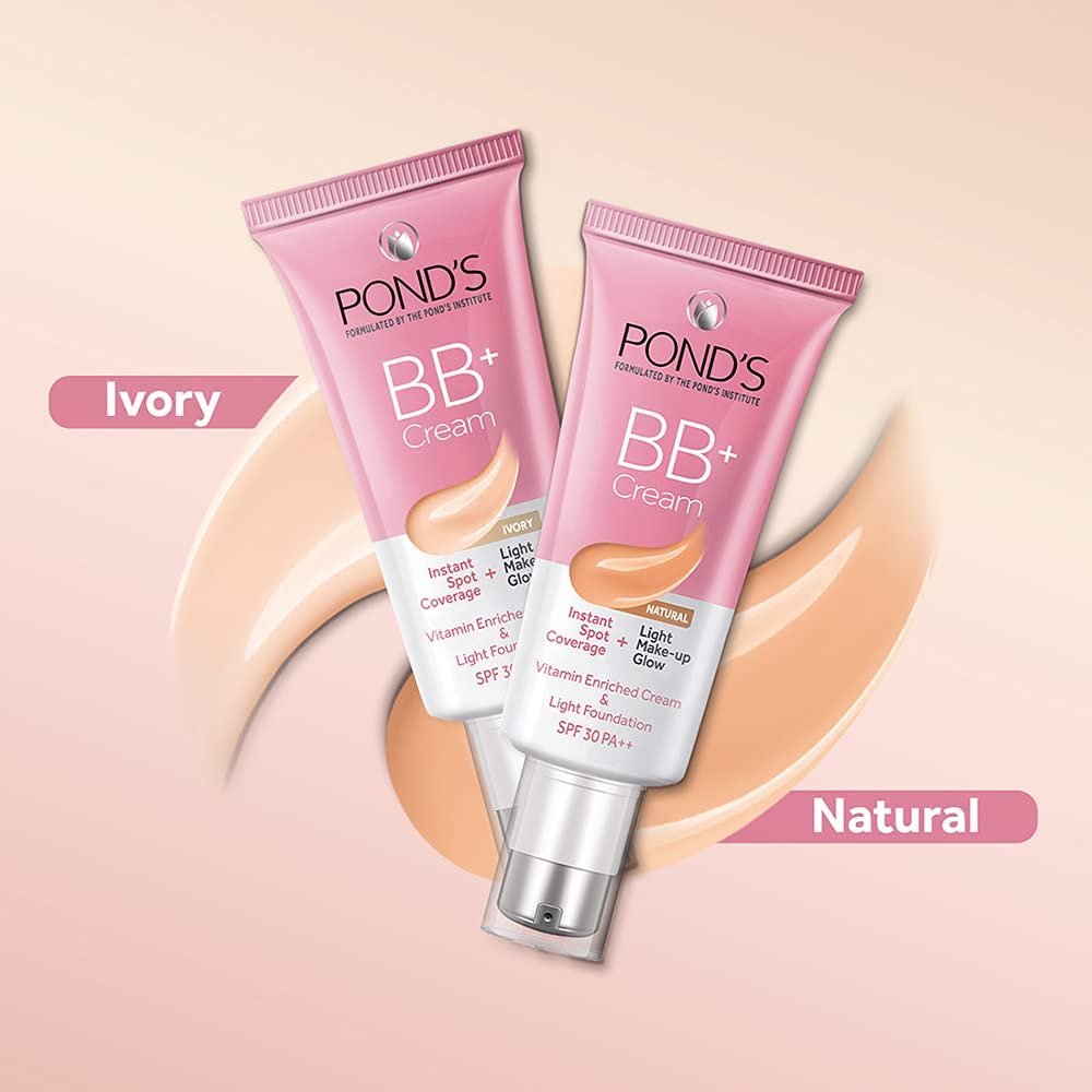 POND'S BB+ Cream|| Instant Spot Coverage + Light Make-up Glow|| Ivory 30g thumbnail