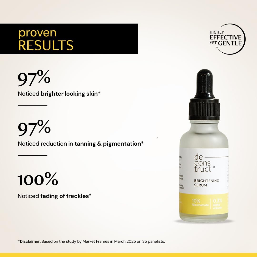 Deconstruct 10% Niacinamide Brightening Serum with 0.3% Alpha Arbutin | Brightens skin, treats dullness, reduces tan | Lightweight, non-irritating & beginner-friendly formula| 30ml thumbnail