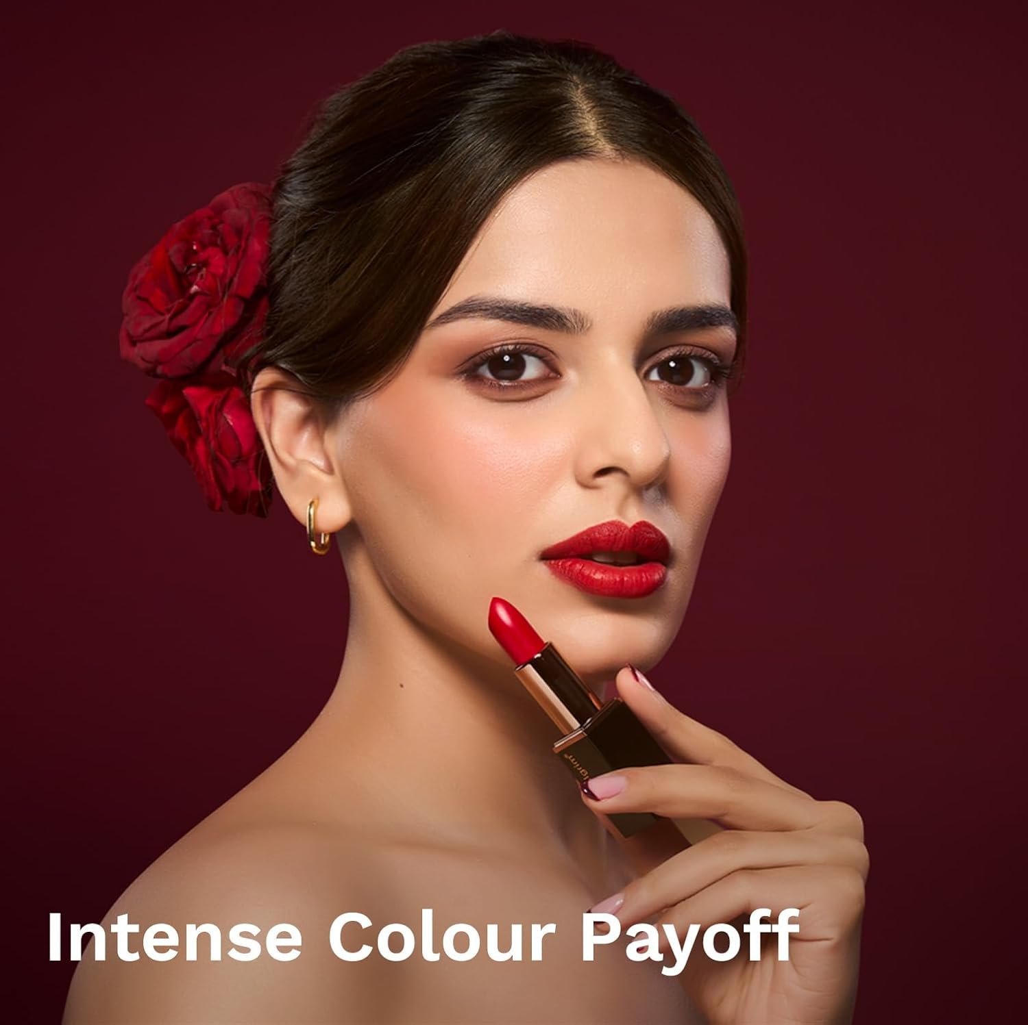 Pilgrim Matte Me Up Bullet Lipstick 4.2g | Creamy, Lightweight, Bold, Non Drying | SPF 30 | Enriched With Hyaluronic Acid & Spanish Squalane | Lipstick for dusky skin tone | Ruby Revolt-25 thumbnail