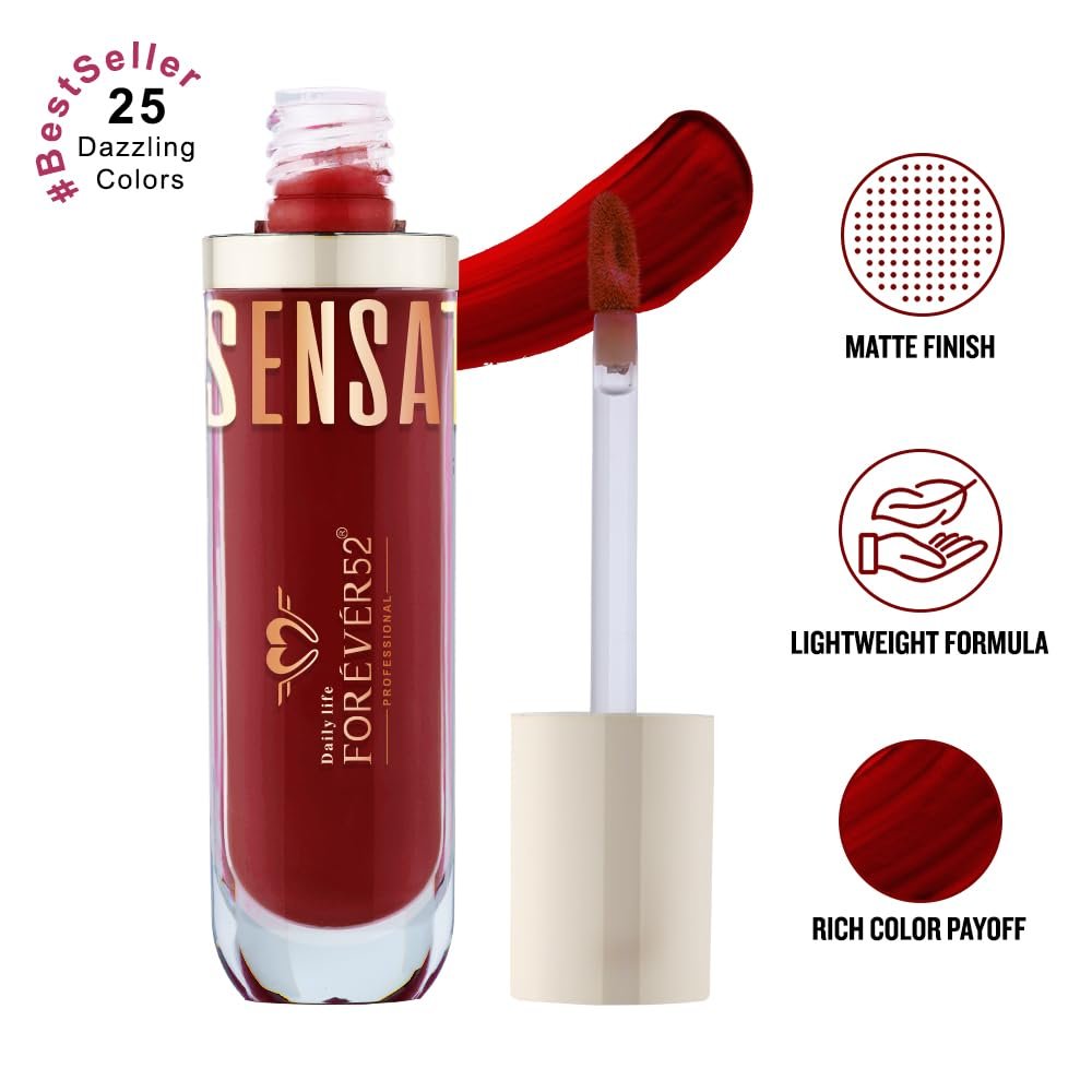 Daily Life Sensational Lip (Autumn Spice-22, 6ml) | Long-lasting & Smudge-proof Matte Liquid Lipstick thumbnail