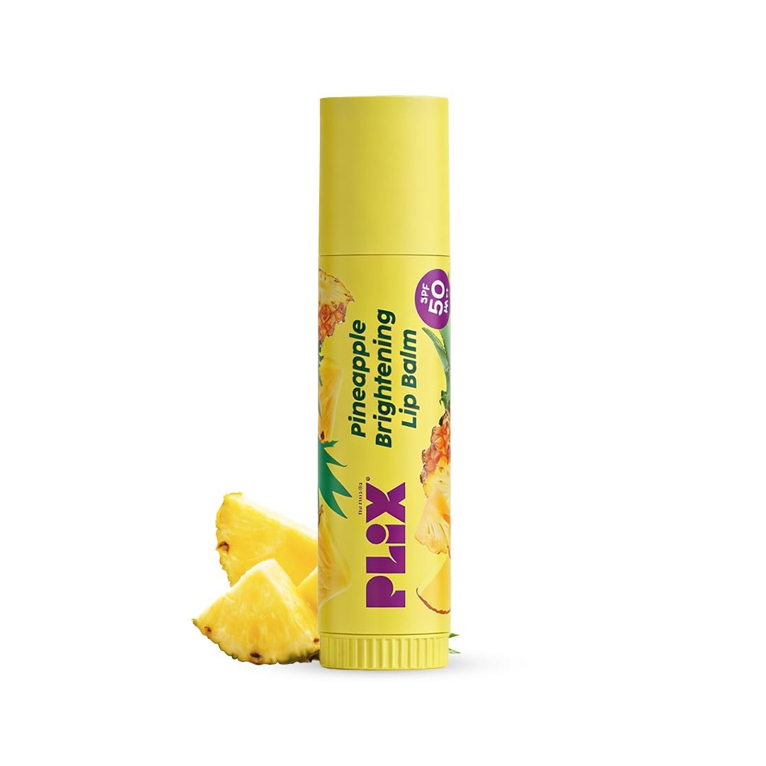 PLIX - THE PLANT FIX Pineapple Brightening Lip Balm with SPF 50 | Kojic Acid & Vitamin C | SPF 50 PA ++ | Fades Pigmenation | Brightens Dark Lips | Sun Protection | Dermatogically Tested | 4 thumbnail