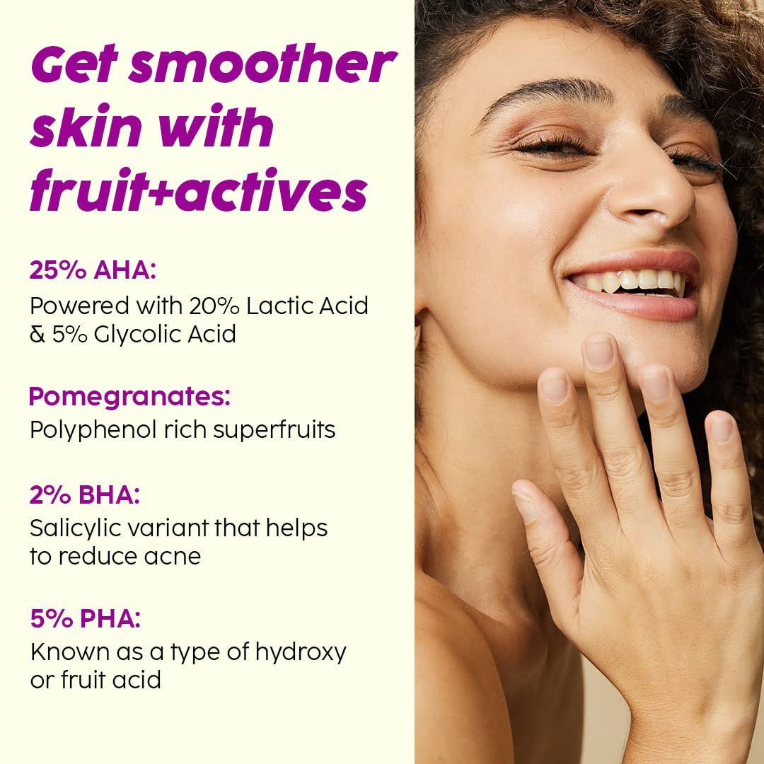 PLIX - THE PLANT FIX 25% AHA+ 2% BHA + 5% PHA Pomegranate Peeling Potion For Glowing & Even Toned Skin, Gentle Exfoliation & At-Home Facial | For Women & Men | 30 ml thumbnail