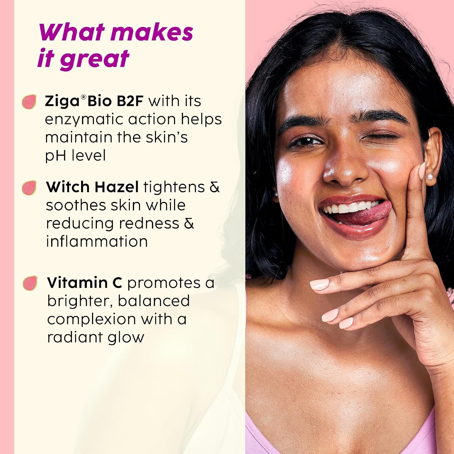 PLIX - THE PLANT FIX Guava & Roses Glow Fat Water Toner Serum | 2-in-1 Toner serum | Fades Blemishes, Tightens & Cleanses Pores | Soothes Redness & Irritated Skin | 150ml thumbnail