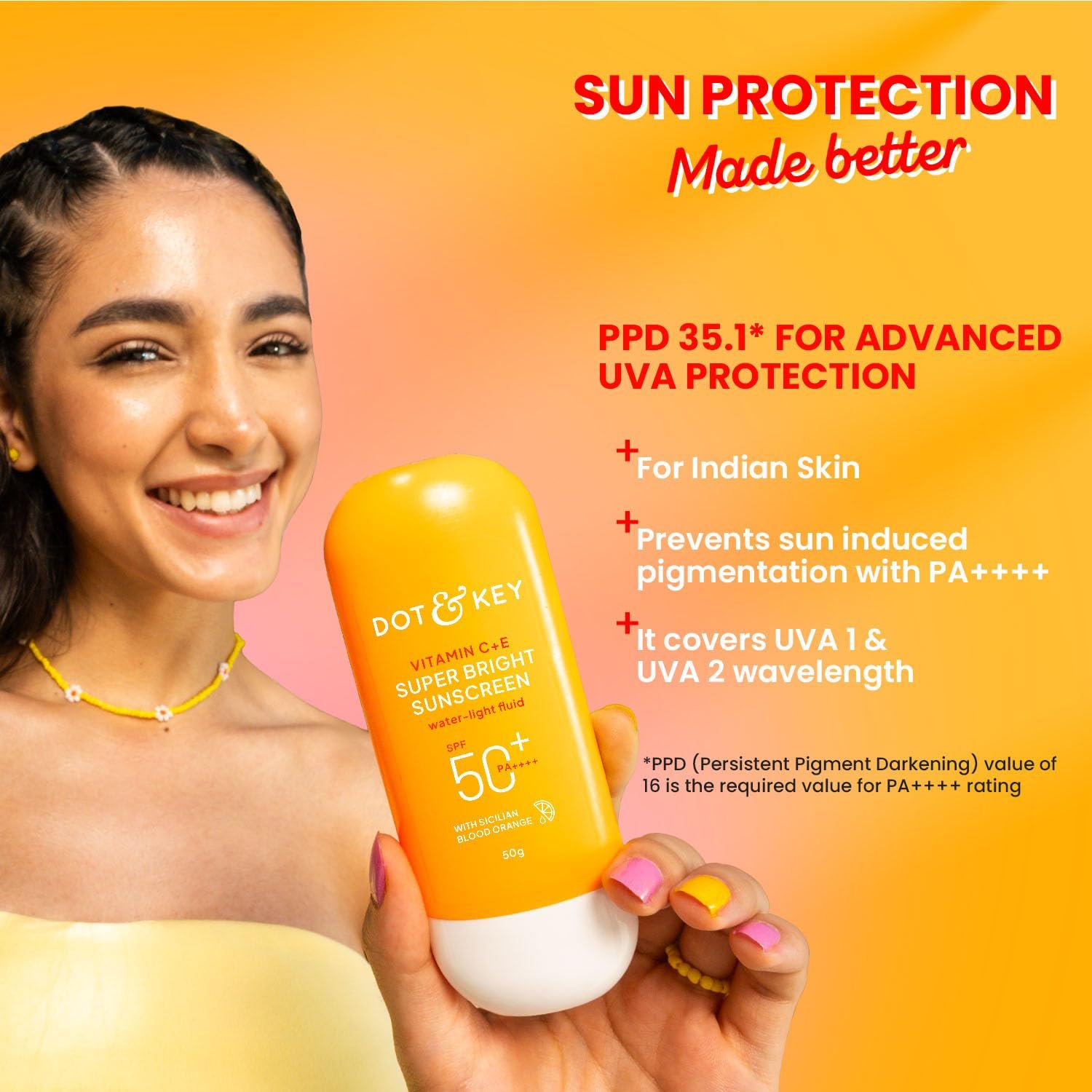 Dot & Key Vitamin C + E Super Bright Sunscreen In-Vivo Tested SPF 50+ PA++++ 50g thumbnail