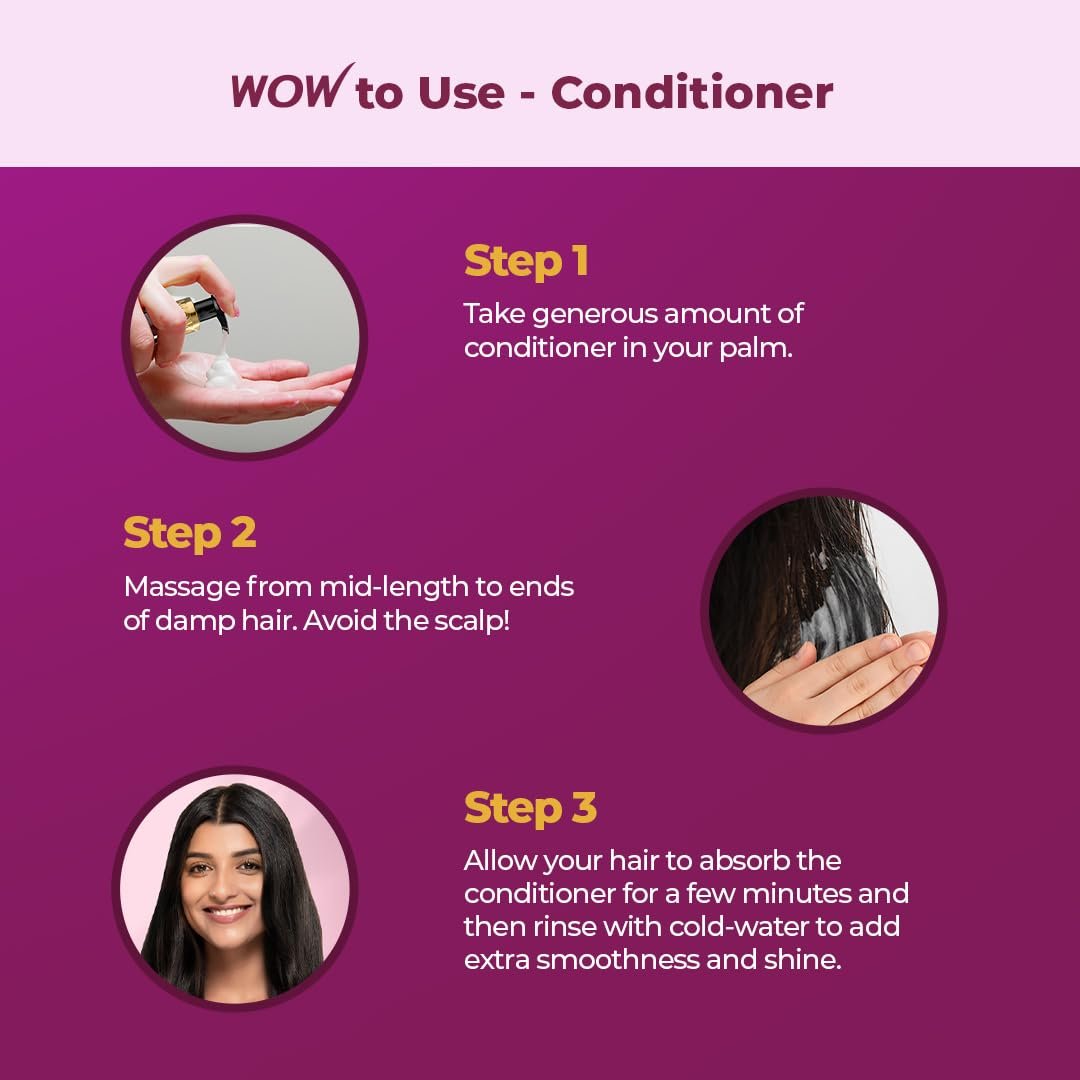 WOW Skin Science Red Onion Black Seed Oil Hair Conditioner With Red Onion Seed Oil Extract, Black Seed Oil & Hydrolyzed Wheat Protein - No Parabens, Mineral Oil, Silicones, Color & Peg 500ml thumbnail
