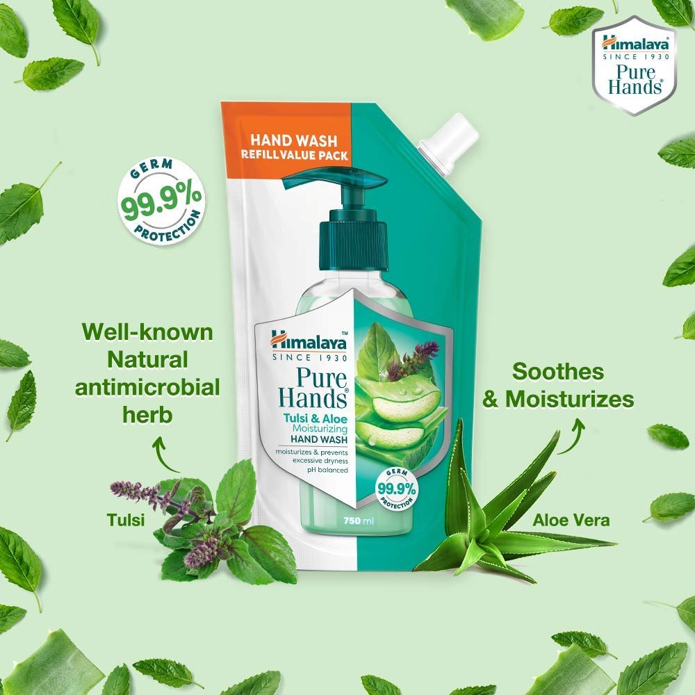 Himalaya Pure Hands | Moisturizing Tulsi and Aloe Hand Wash Refill - 750 ml thumbnail