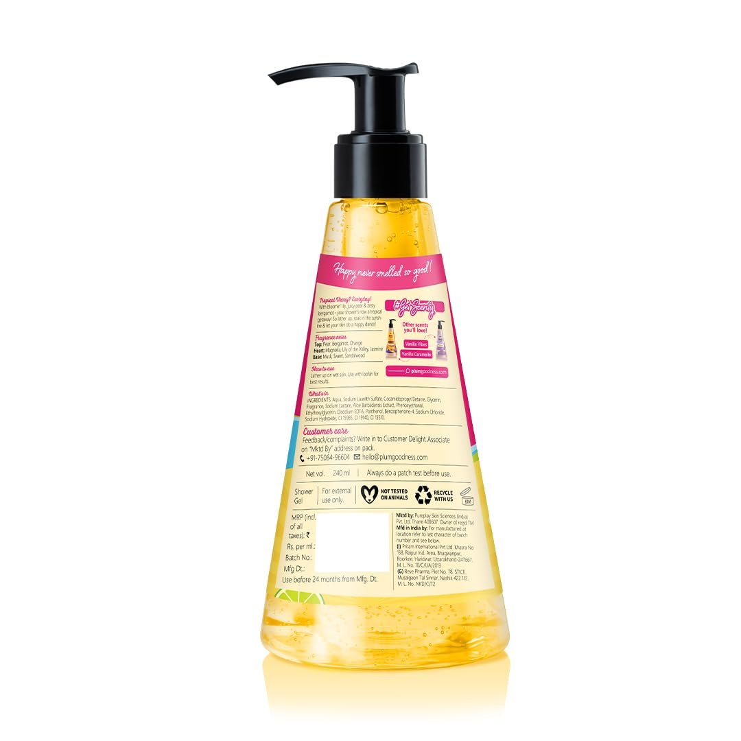 Plum BodyLovin' Lily Miss Sunshine Shower Gel | SLS Free Body Wash For Women | Long Lasting Fresh Fruity-Floral Fragrance | Aloe-Infused Nourishing Body Cleanser For Soft & Smooth Skin | 240 thumbnail