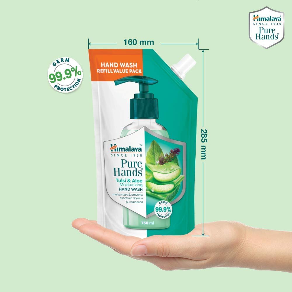 Himalaya Pure Hands | Moisturizing Tulsi and Aloe Hand Wash Refill - 750 ml thumbnail