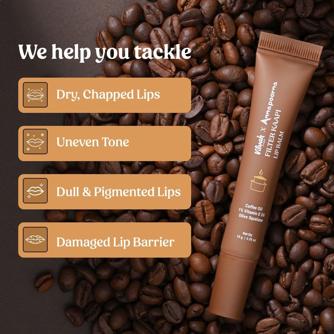 Vilvah x Annapoorna Filter Kaapi Lip Balm | Brown Tinted Lip Balm for Dry & Chapped Lips | Deep Moisturisation & Lip Nourishment | Helps Reduce Lip Pigmentation | Coffee Oil & Vitamin E |10g thumbnail